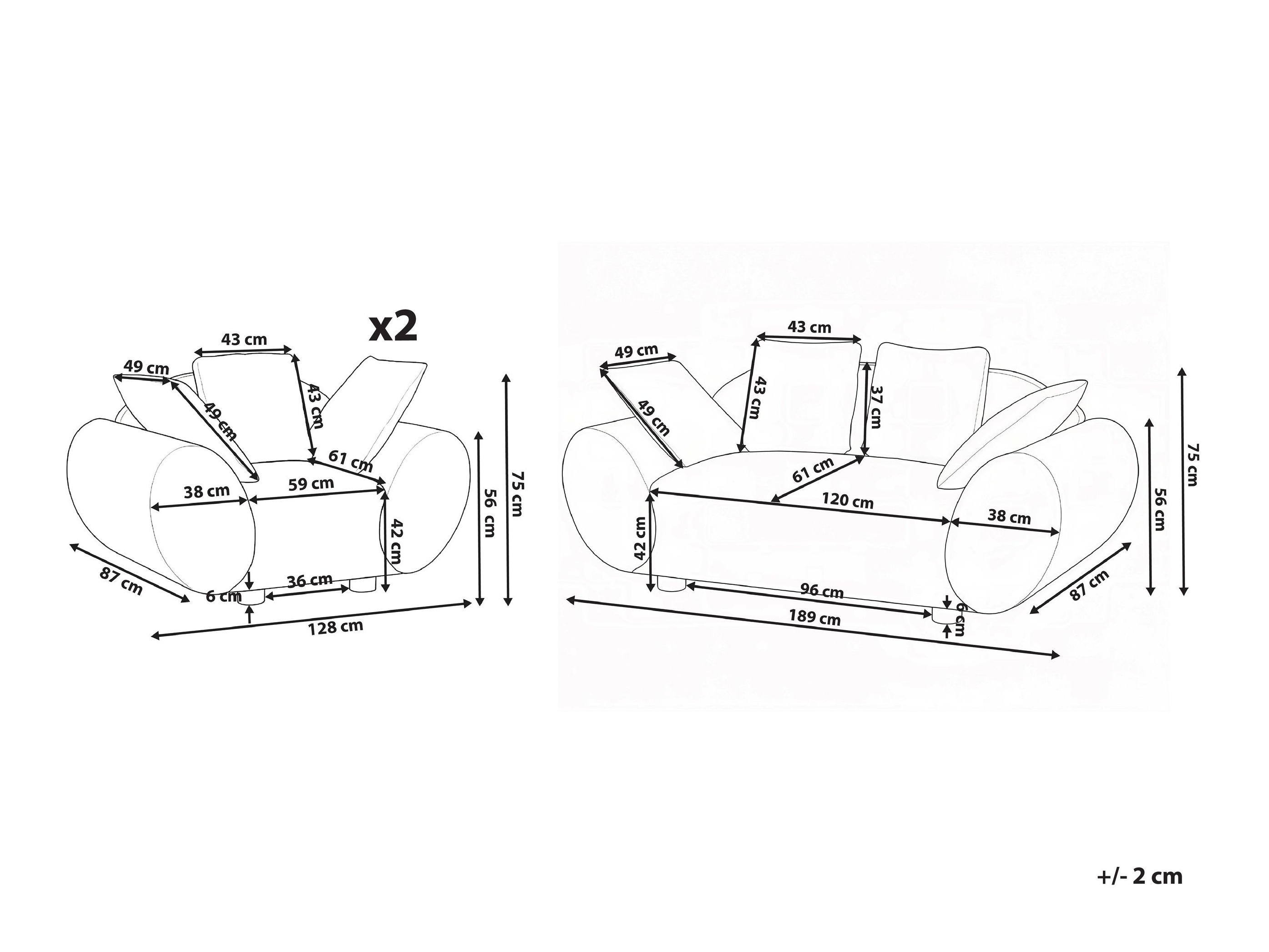 Комплект мека мебел Berwyn 3066
