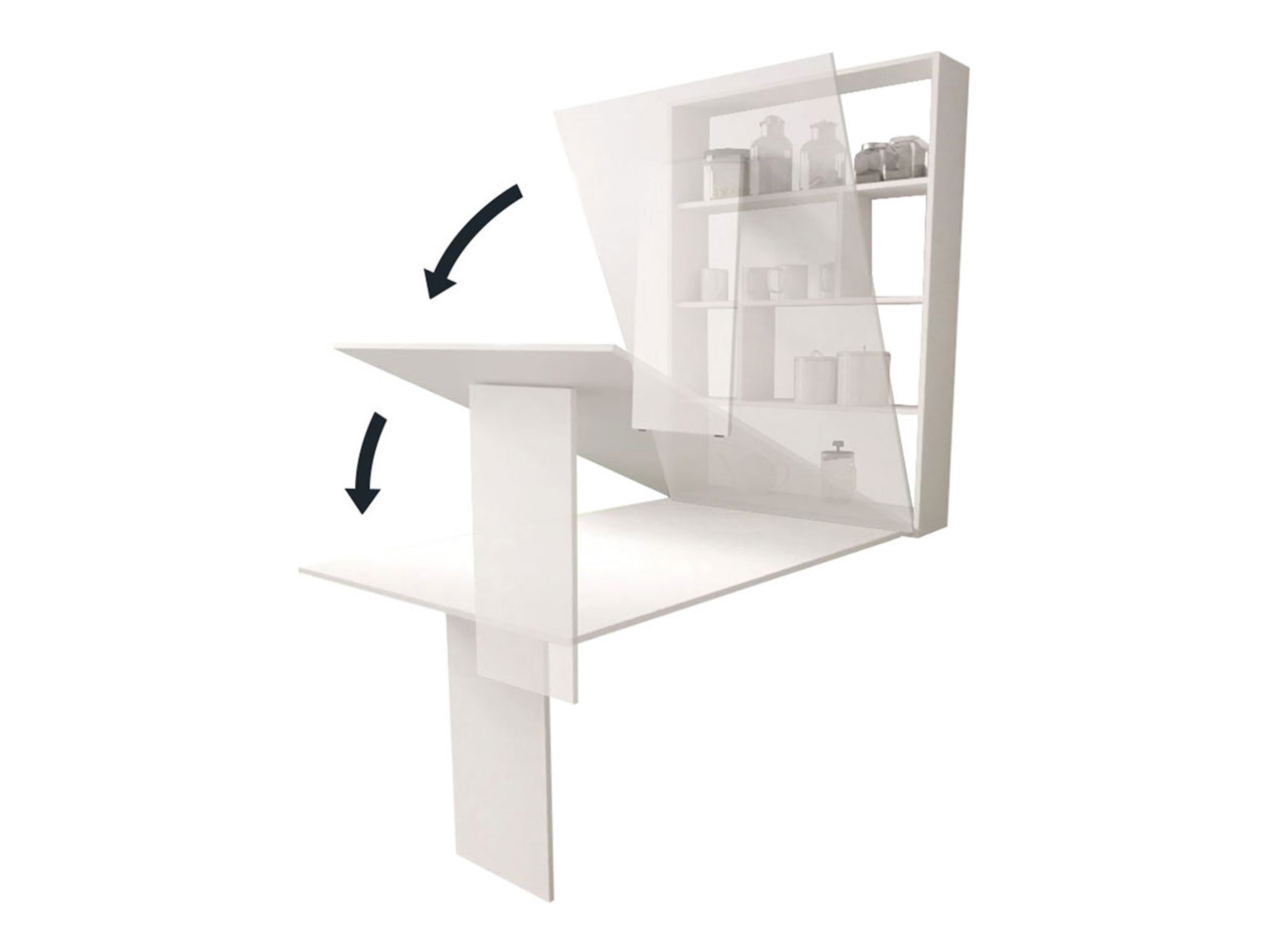 Сгъваема маса Pinis III (Черен + Дъб уотан)