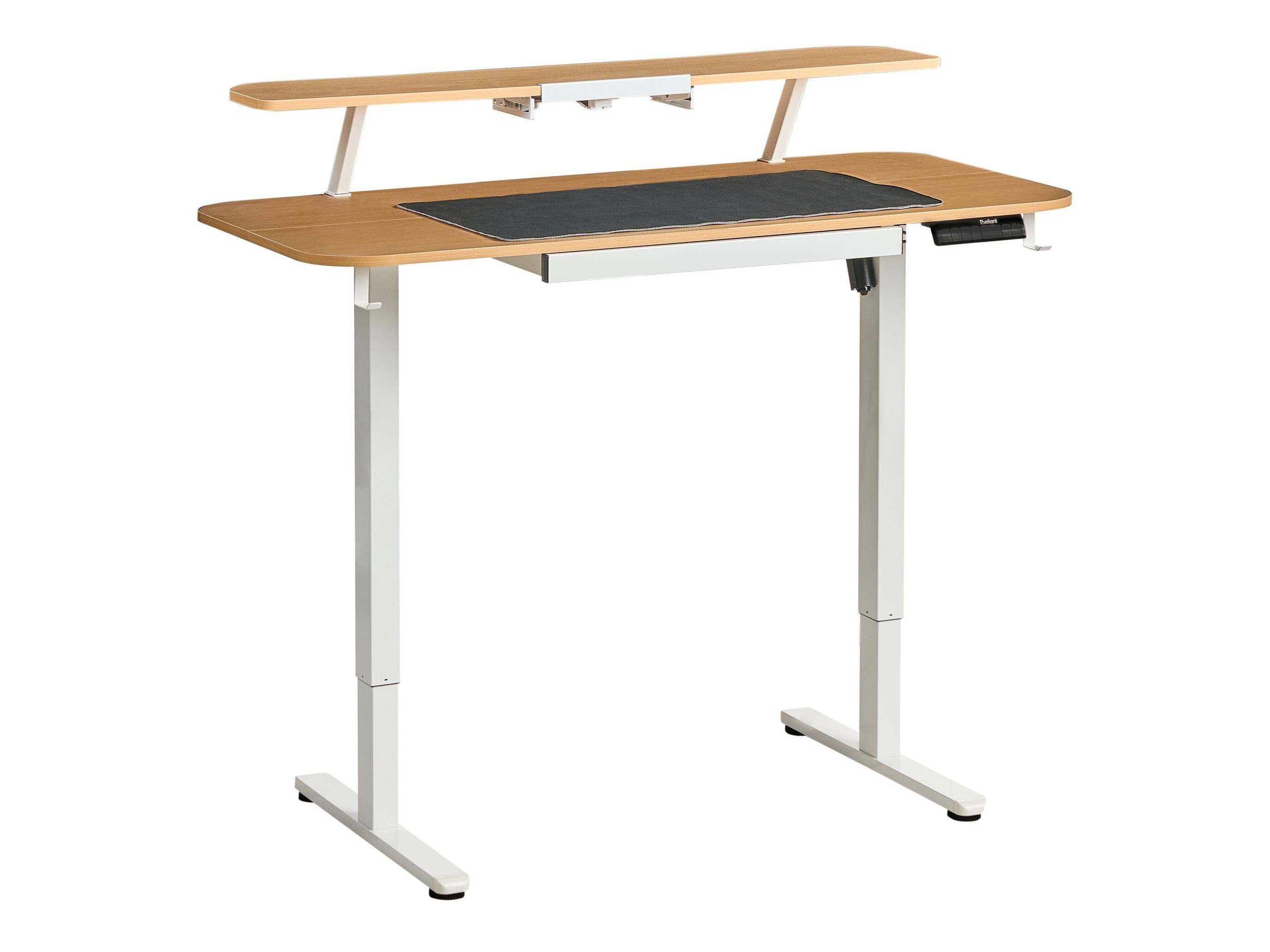 Офис бюро с регулируема височина Berwyn 3128 (Бял + Ярък дърво)