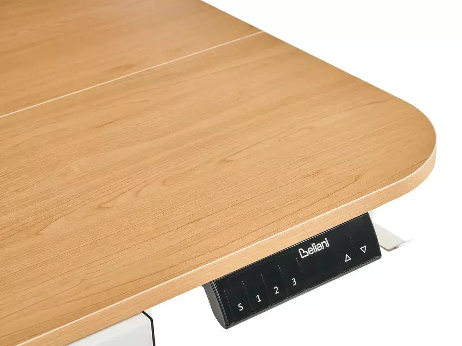 Офис бюро с регулируема височина Berwyn 3128 (Бял + Ярък дърво)