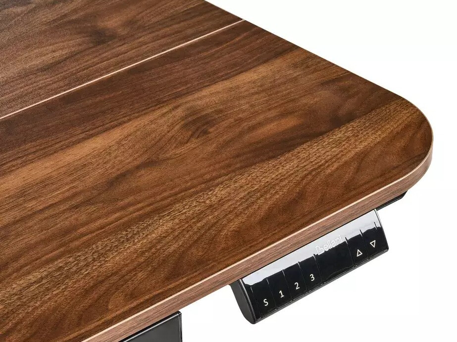 Офис бюро с регулируема височина Berwyn 3128 (Черен + Кафяв)