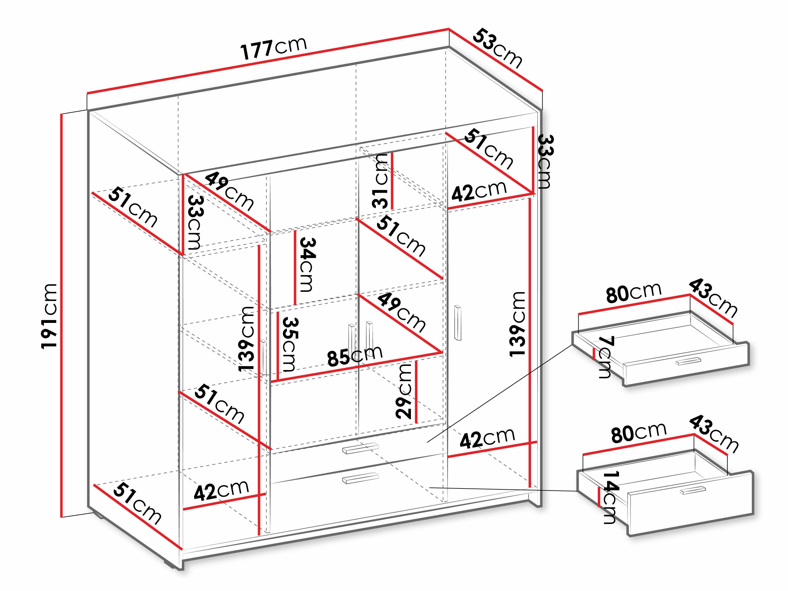 Гардероб Novduni 107 (Сонома дъб)