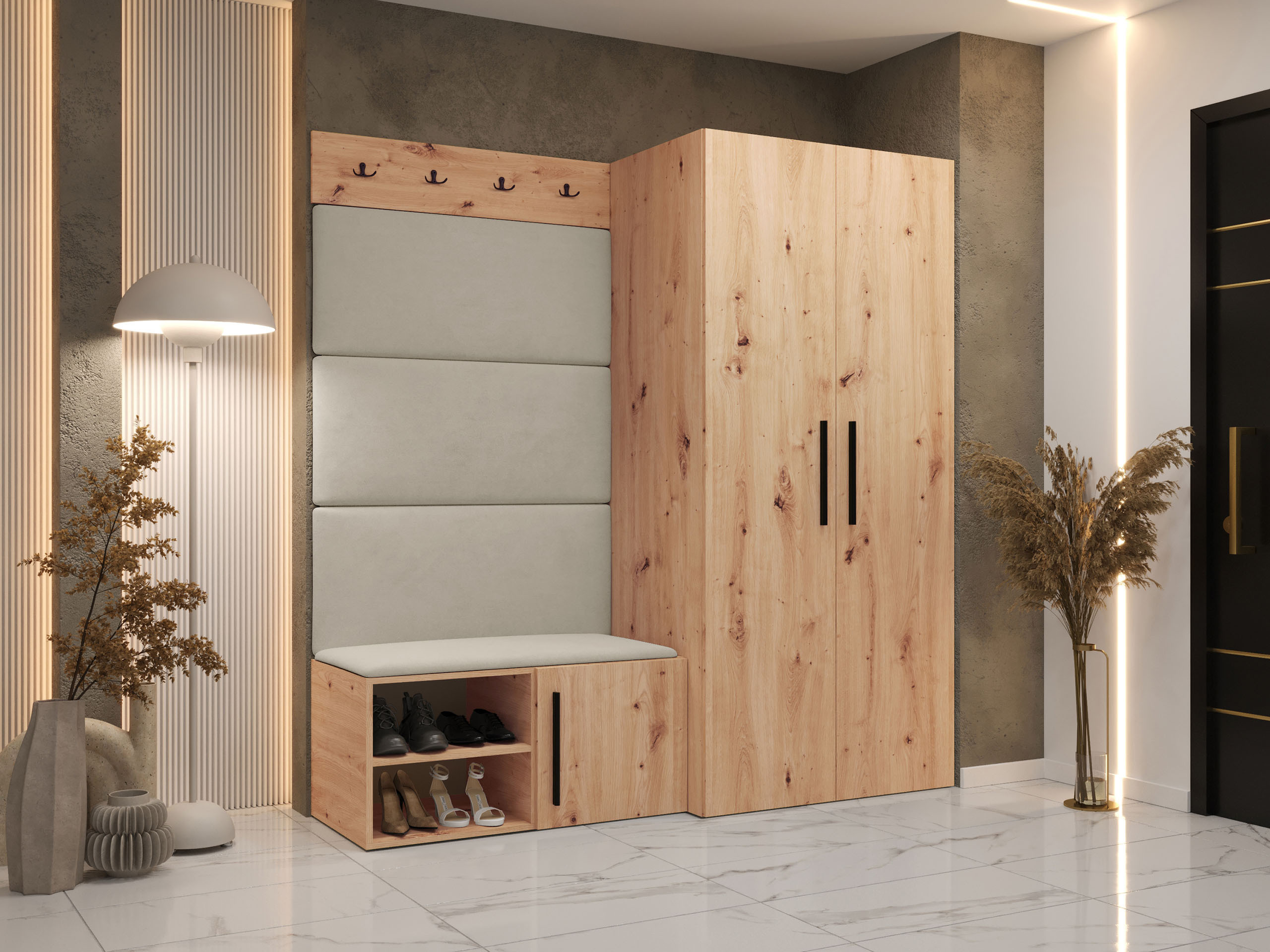 Комплект за антре Nitos I (Artisan дъб)