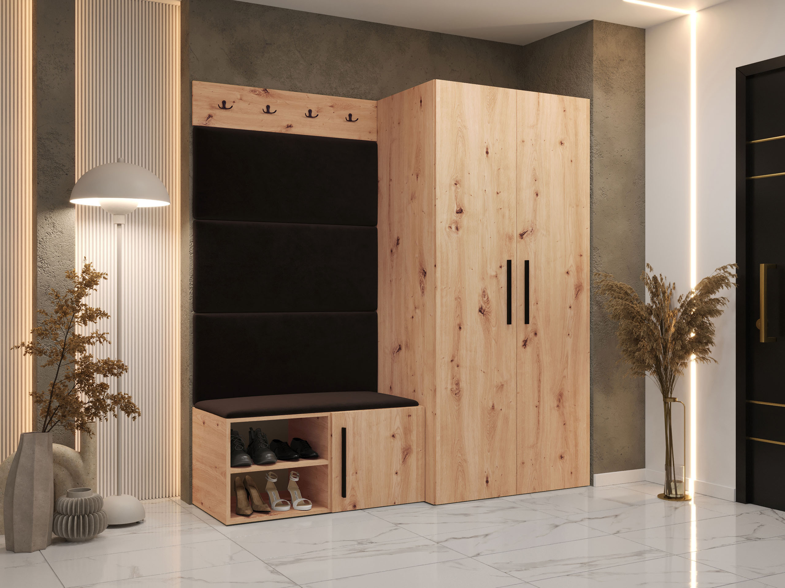 Комплект за антре Nitos I (Artisan дъб)