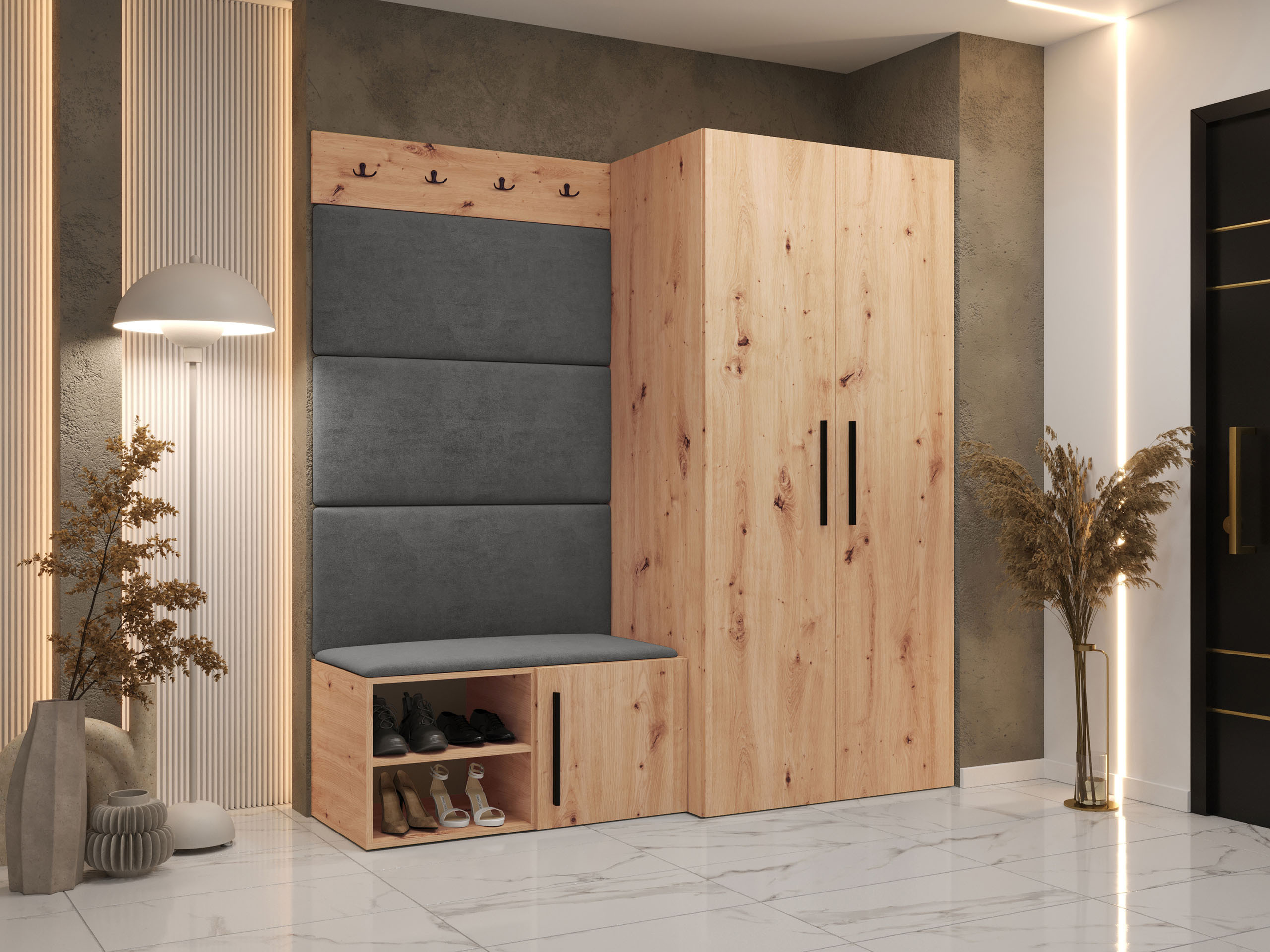 Комплект за антре Nitos I (Artisan дъб)