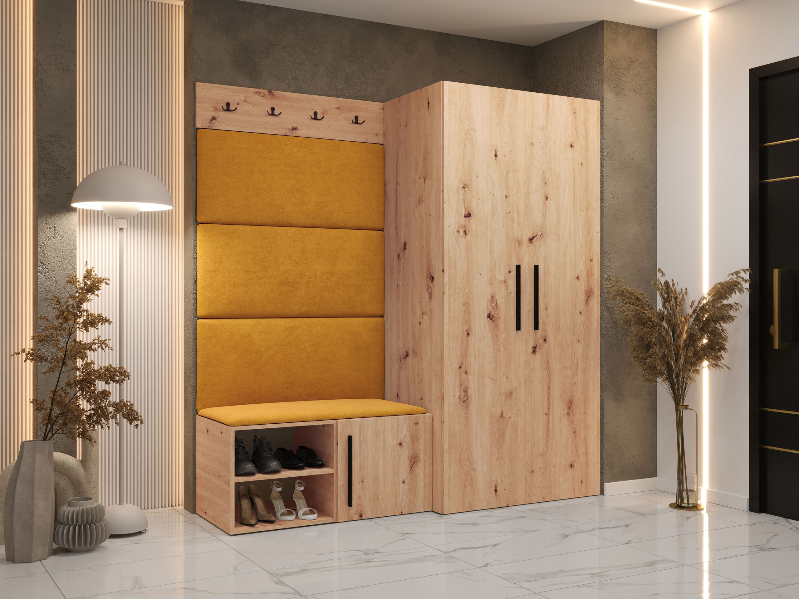 Комплект за антре Nitos I (Artisan дъб)