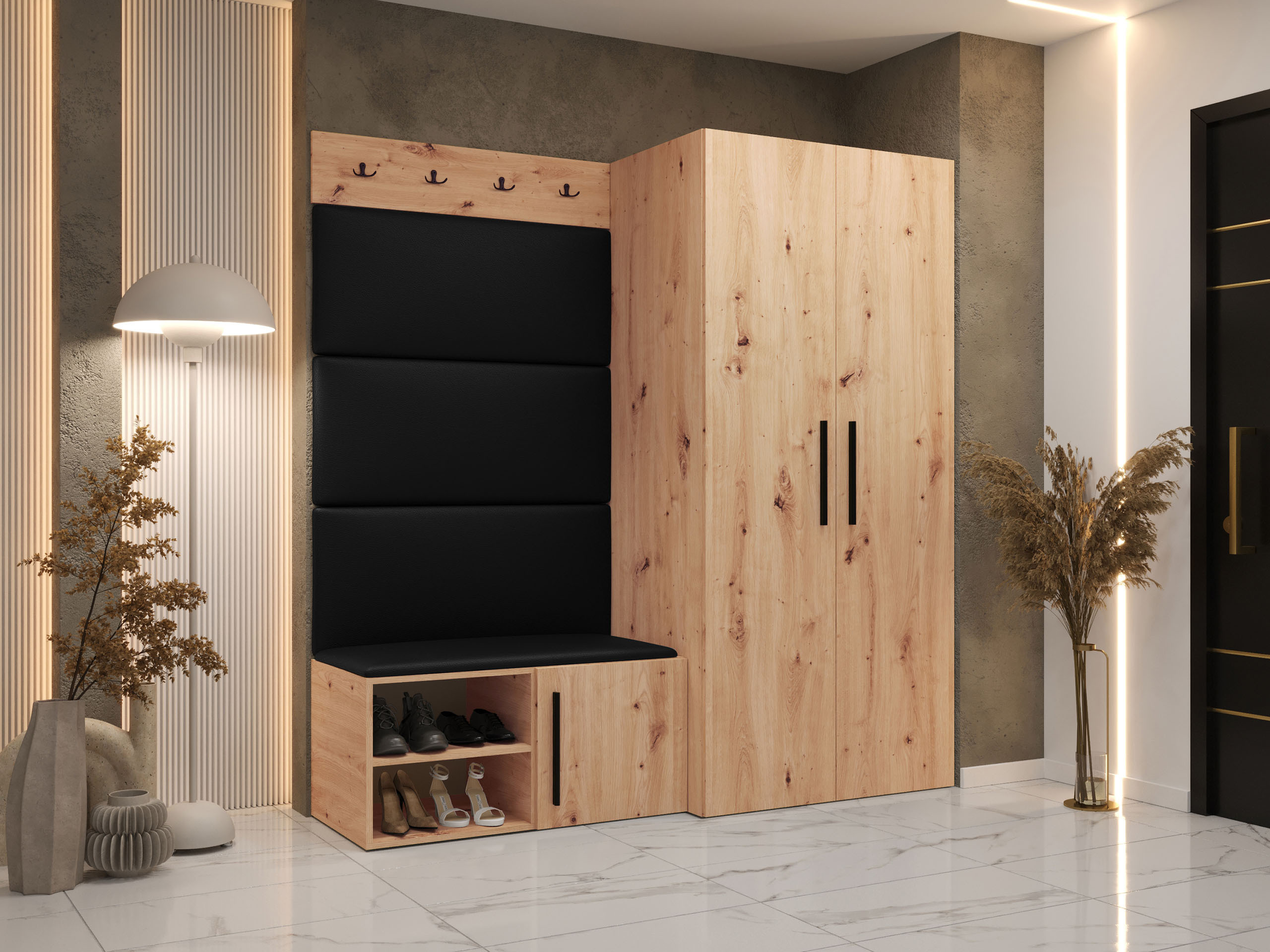 Комплект за антре Nitos I (Artisan дъб)