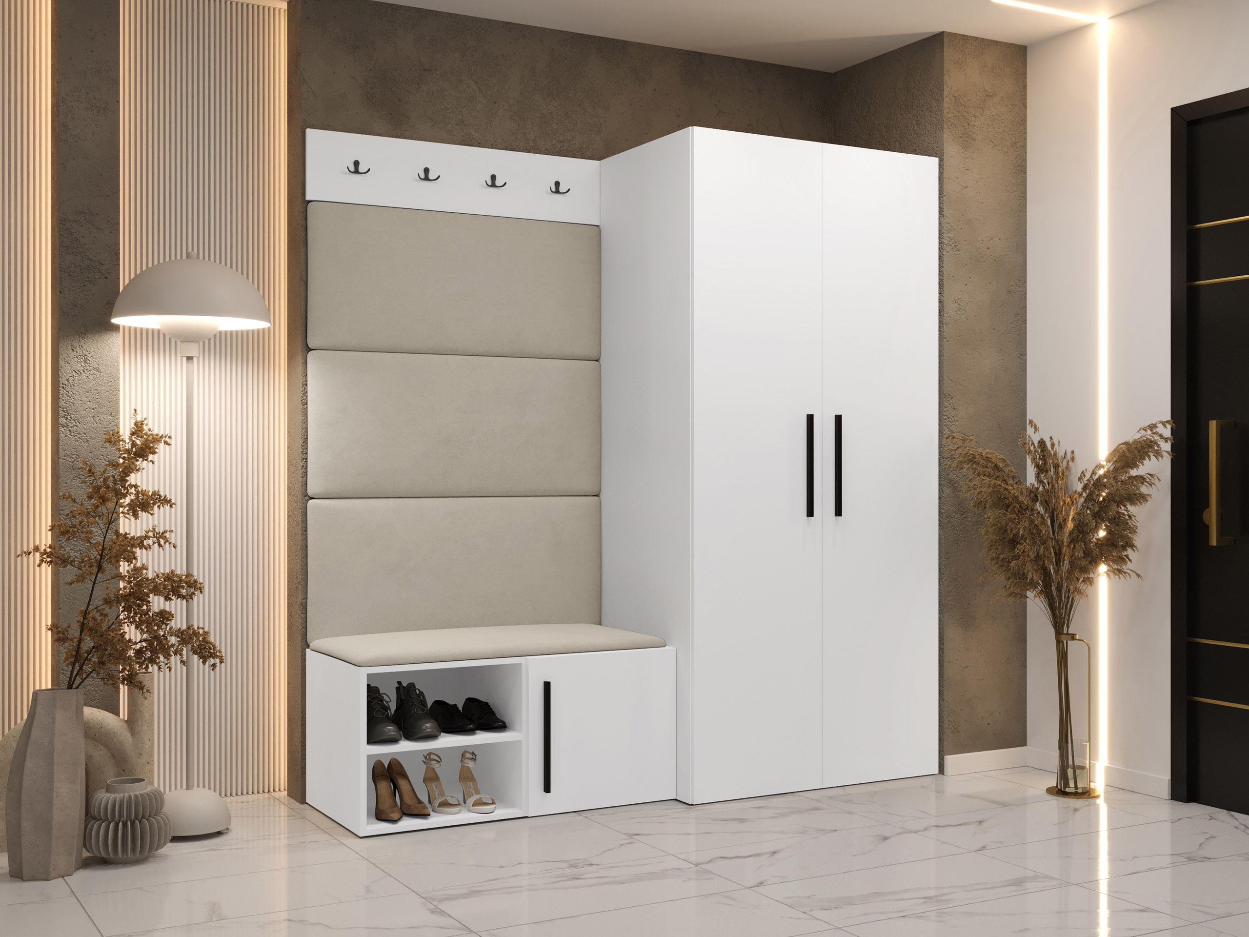 Комплект за антре Nitos I (Бял)