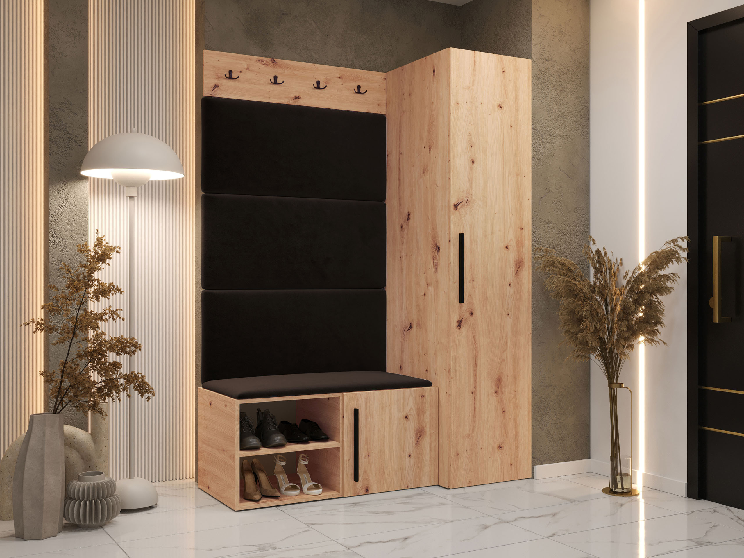 Комплект за антре Nitos II (Artisan дъб)