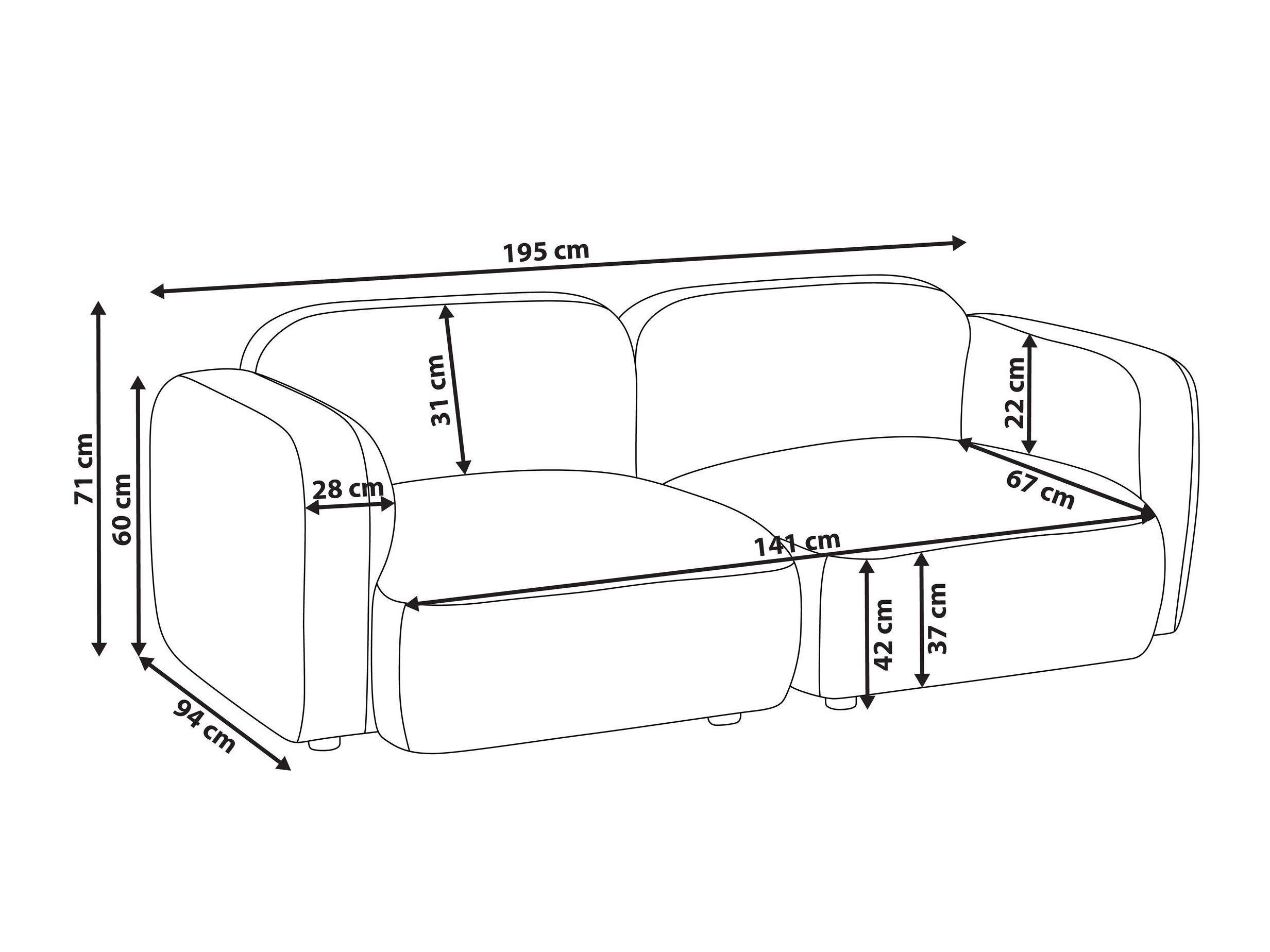 Модулен диван Berwyn 3067 (Taupe)