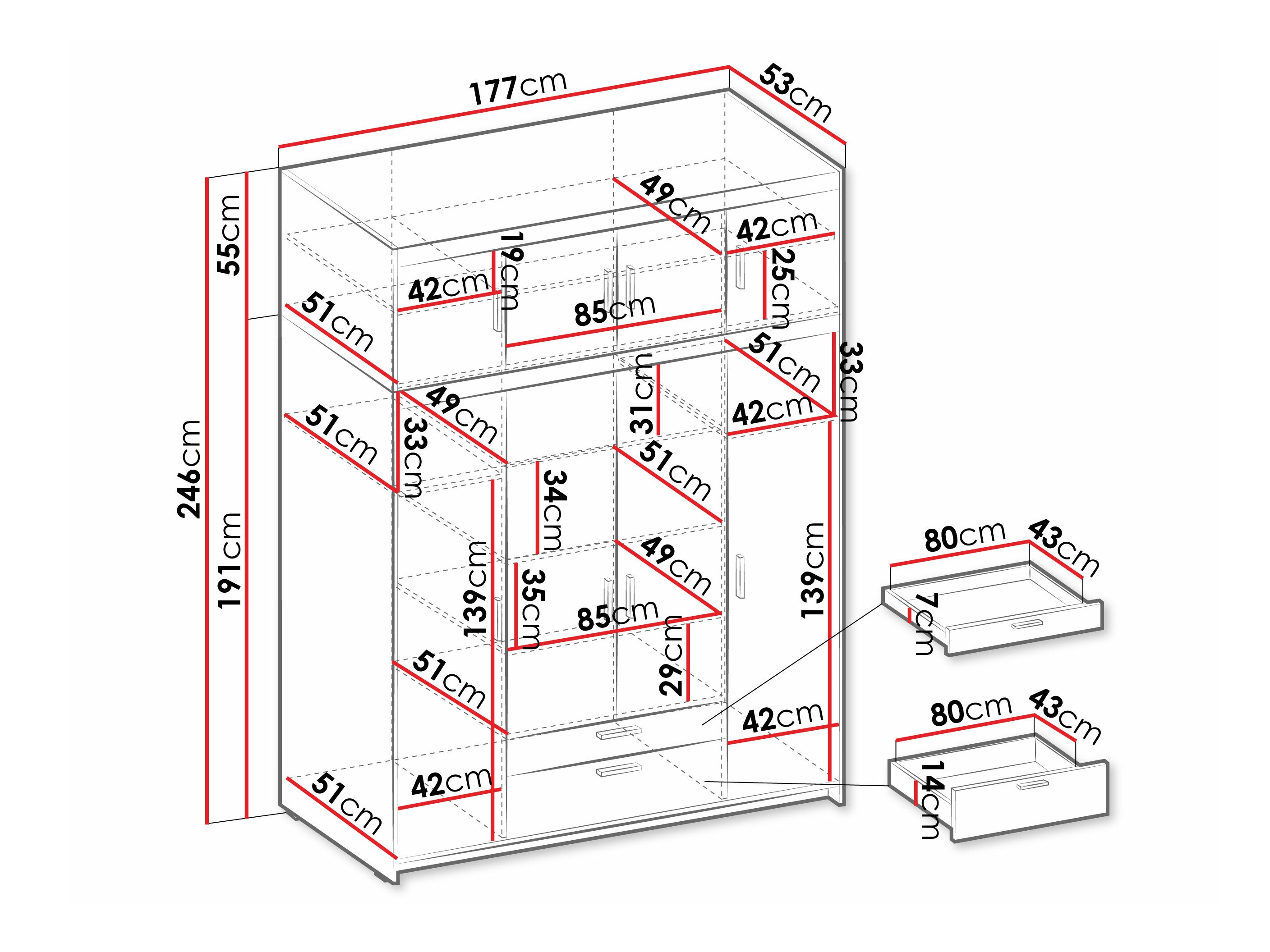 Гардероб Novduni 106 (Бял)