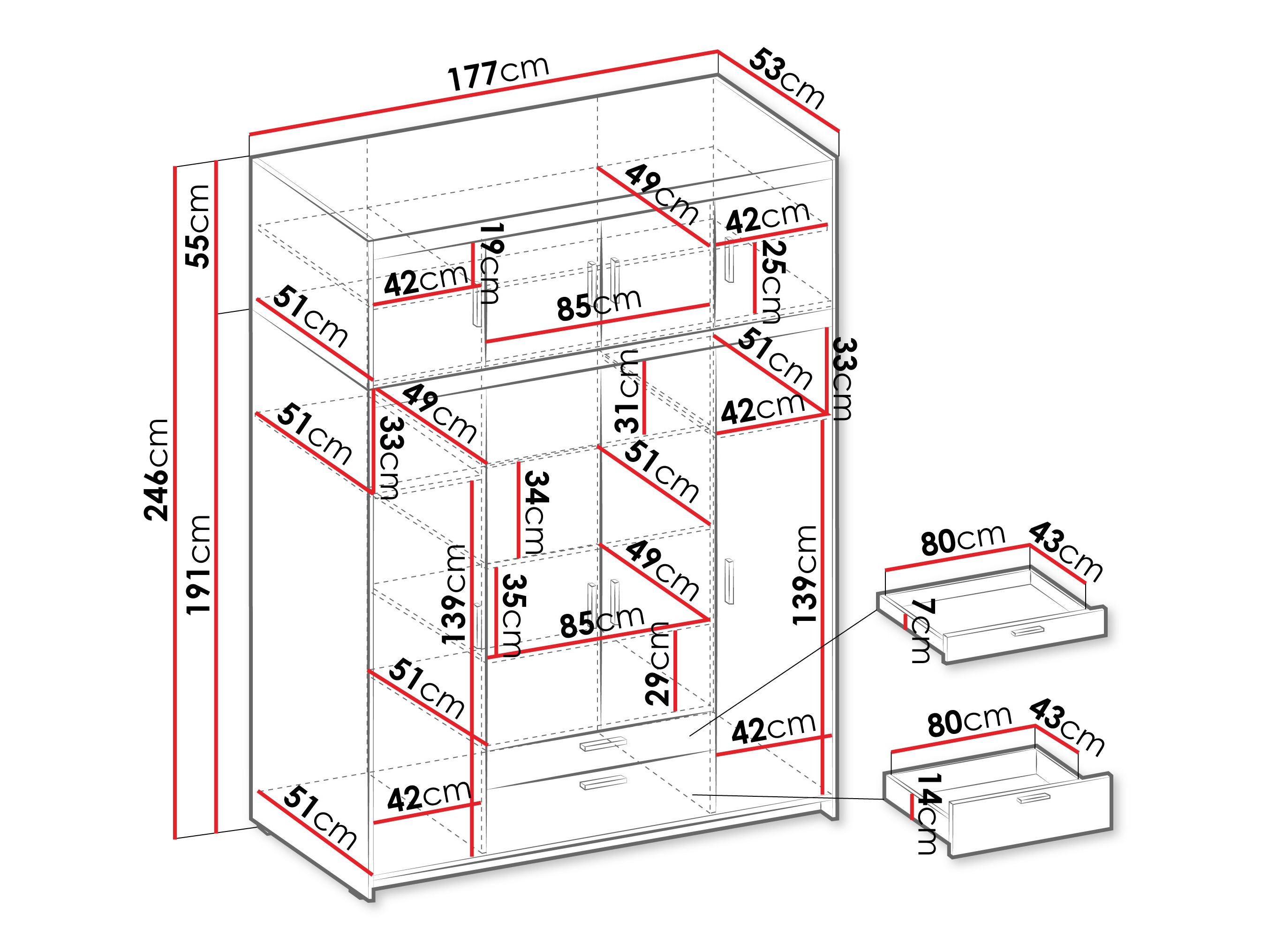 Гардероб Novduni 106 (Дъб)