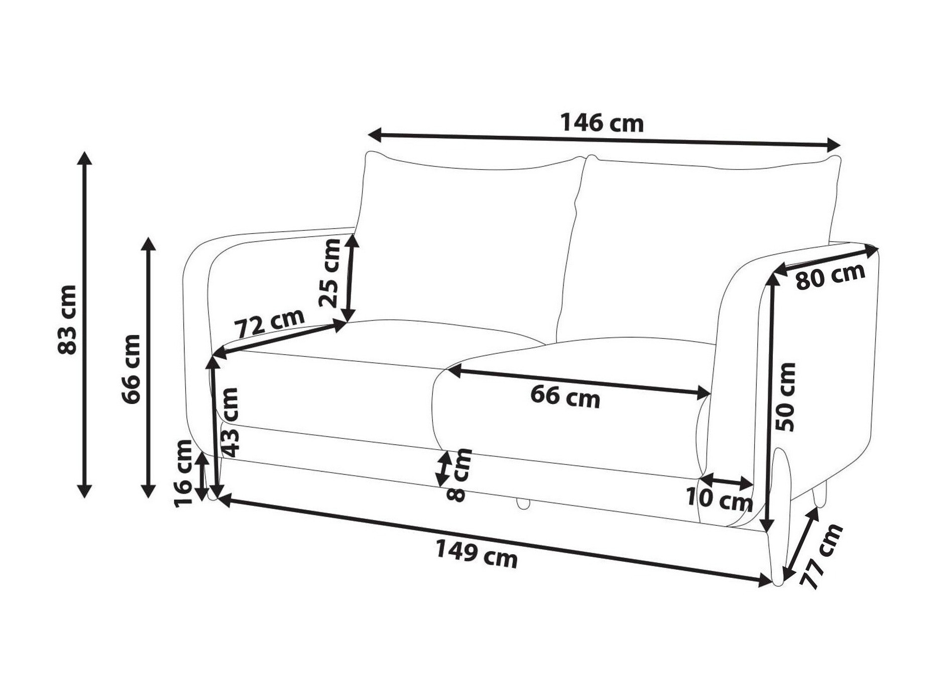 Диван Berwyn 3119 (Тъмнокафяв)