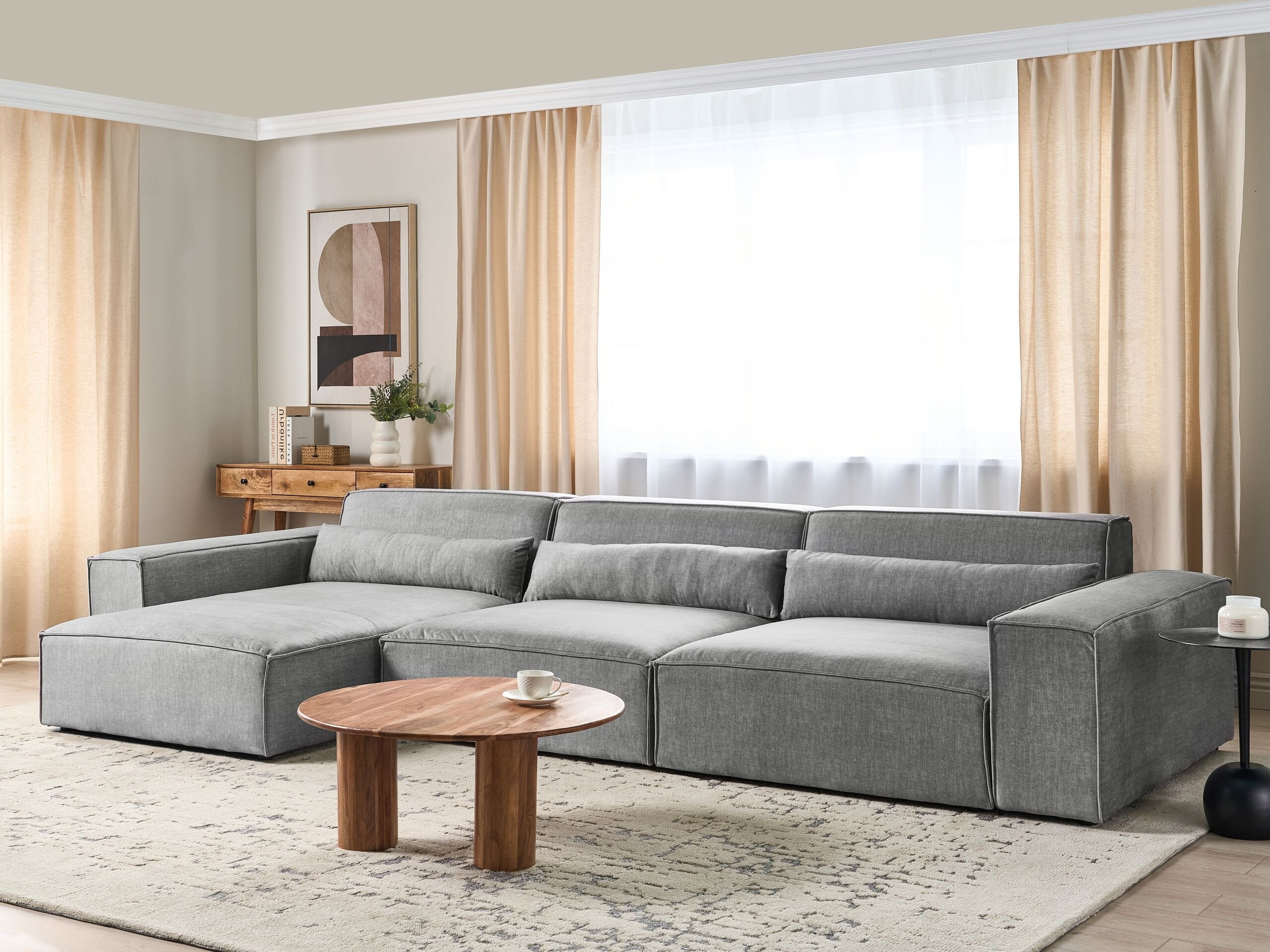 Модулен ъглов диван Tivsora 104 (Сив)