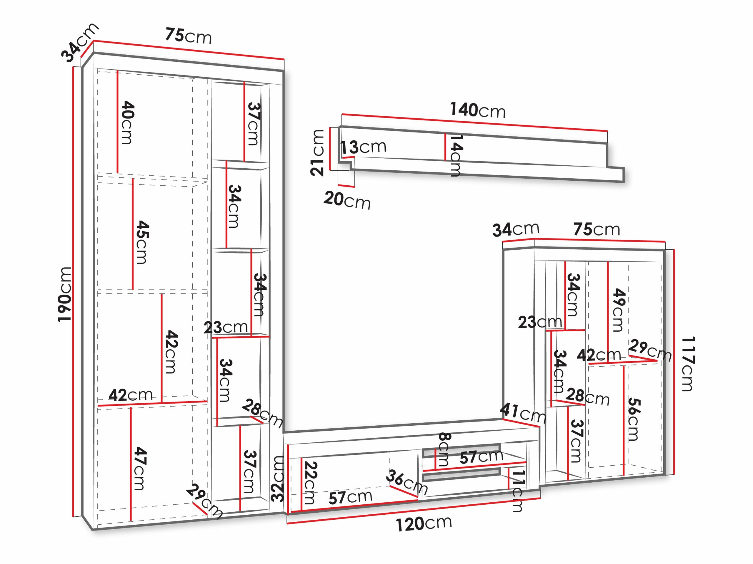 Комплект за хол Tucson 103 (Бял)