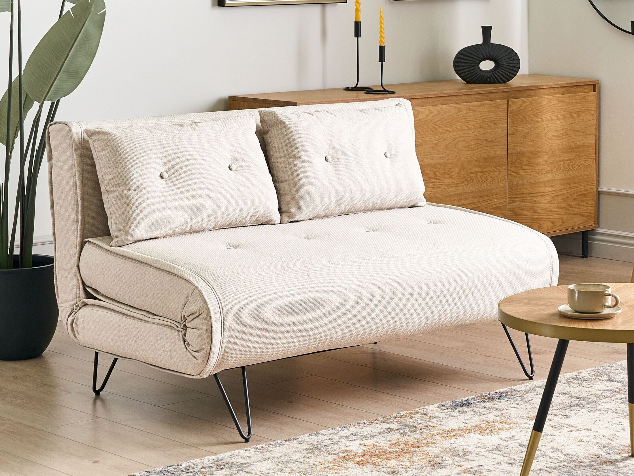 Разтегателен диван Berwyn 3158 (Светло бежово)