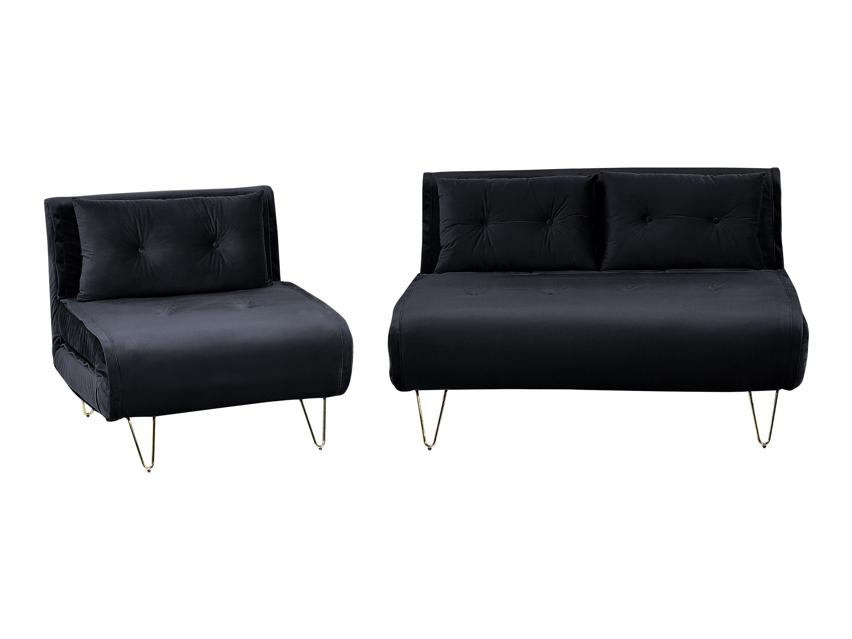 Комплект мека мебел Berwyn 3164 (Черен)