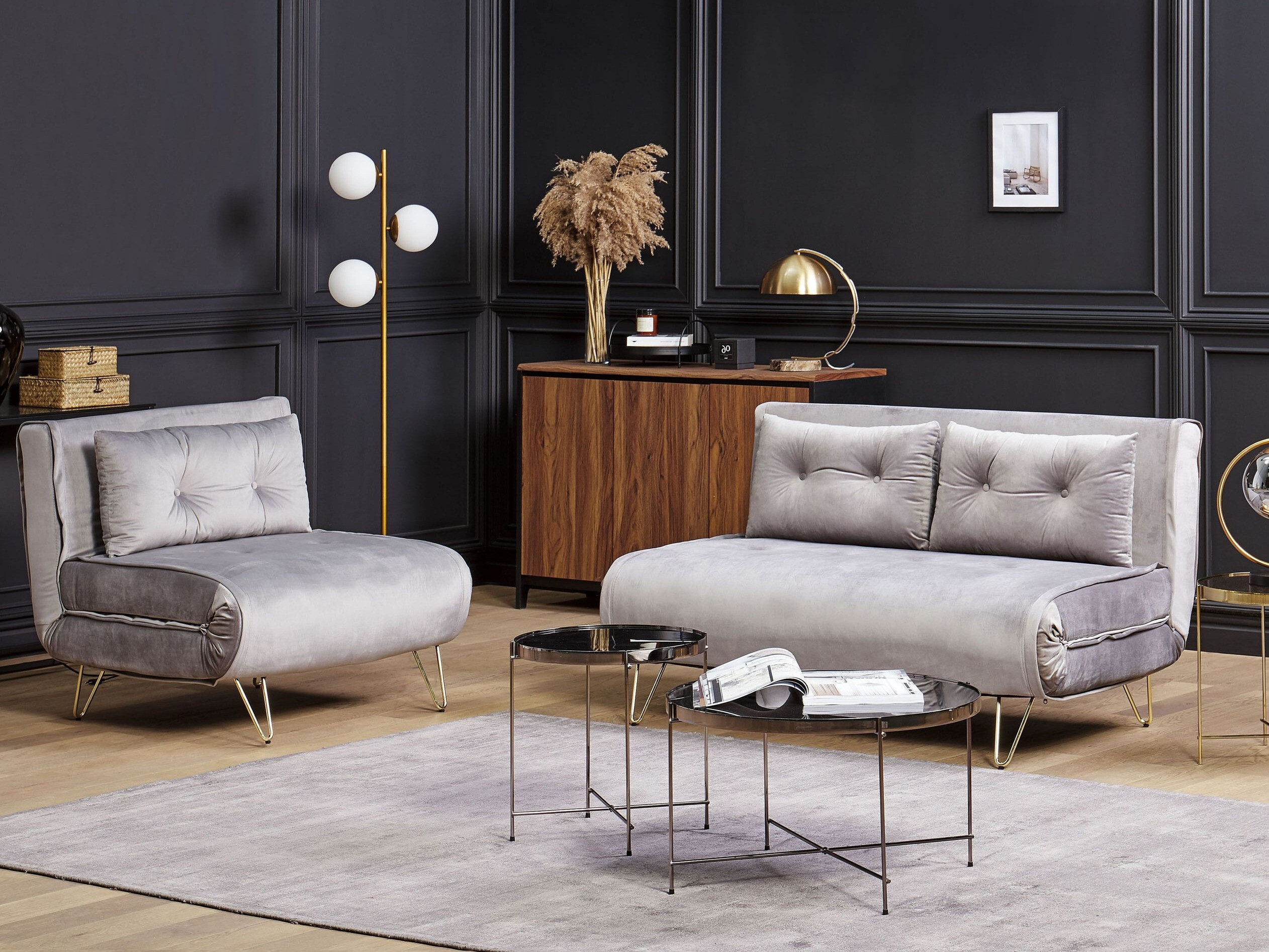 Комплект мека мебел Berwyn 3164 (Сив)