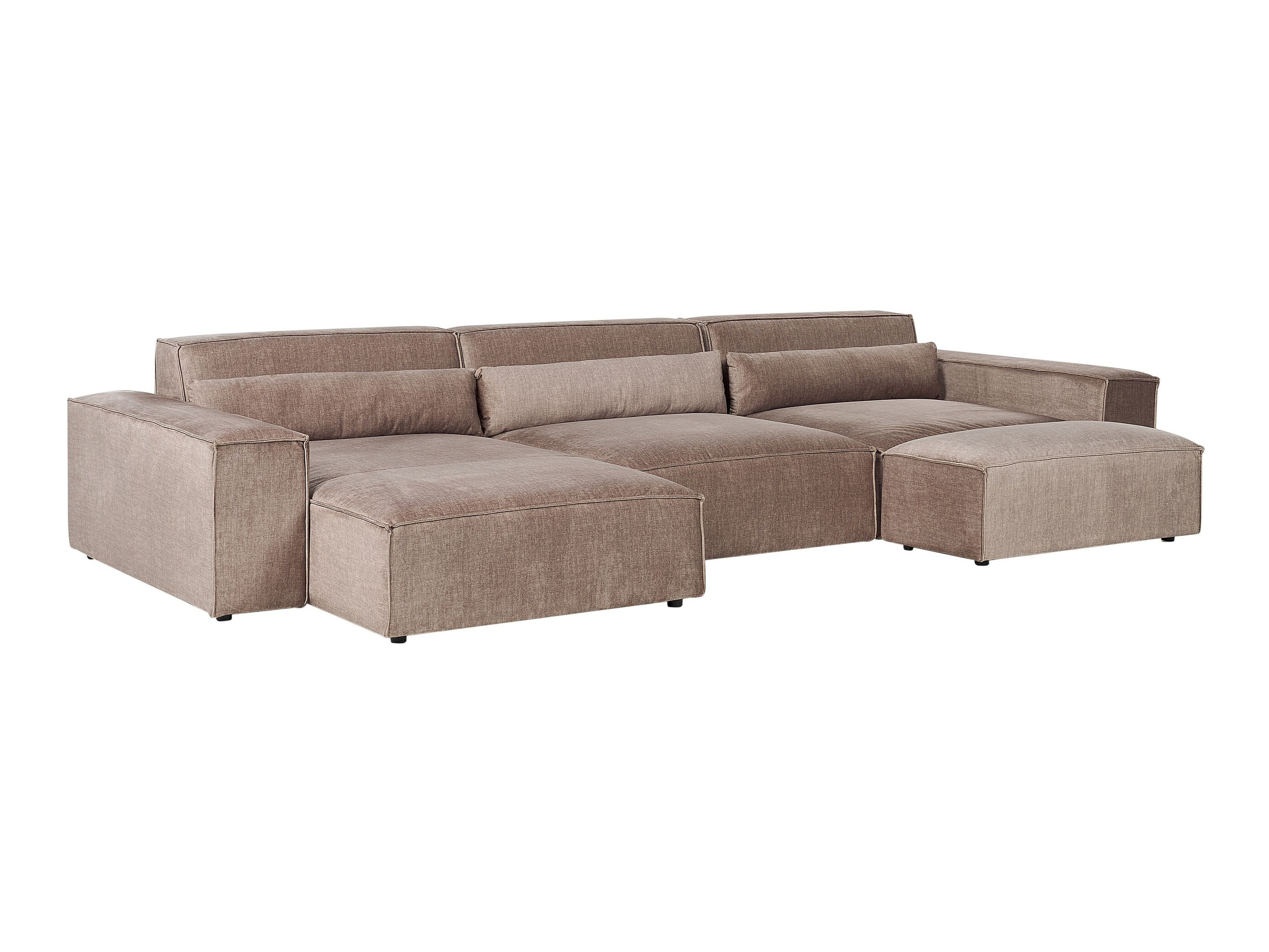 Комплект мека мебел Tivsora 108 (Светлокафяво)