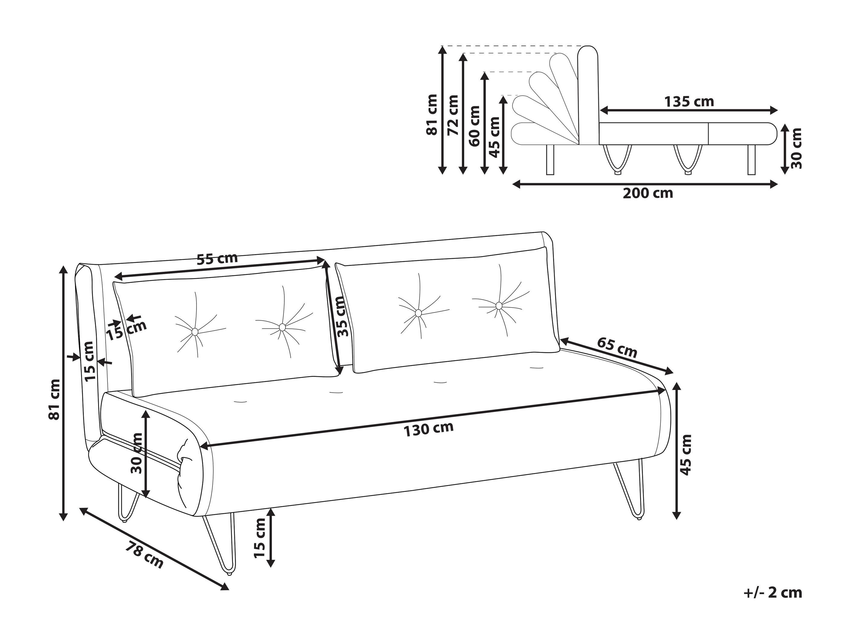 Разтегателен диван Berwyn 3158 (Оранжев)