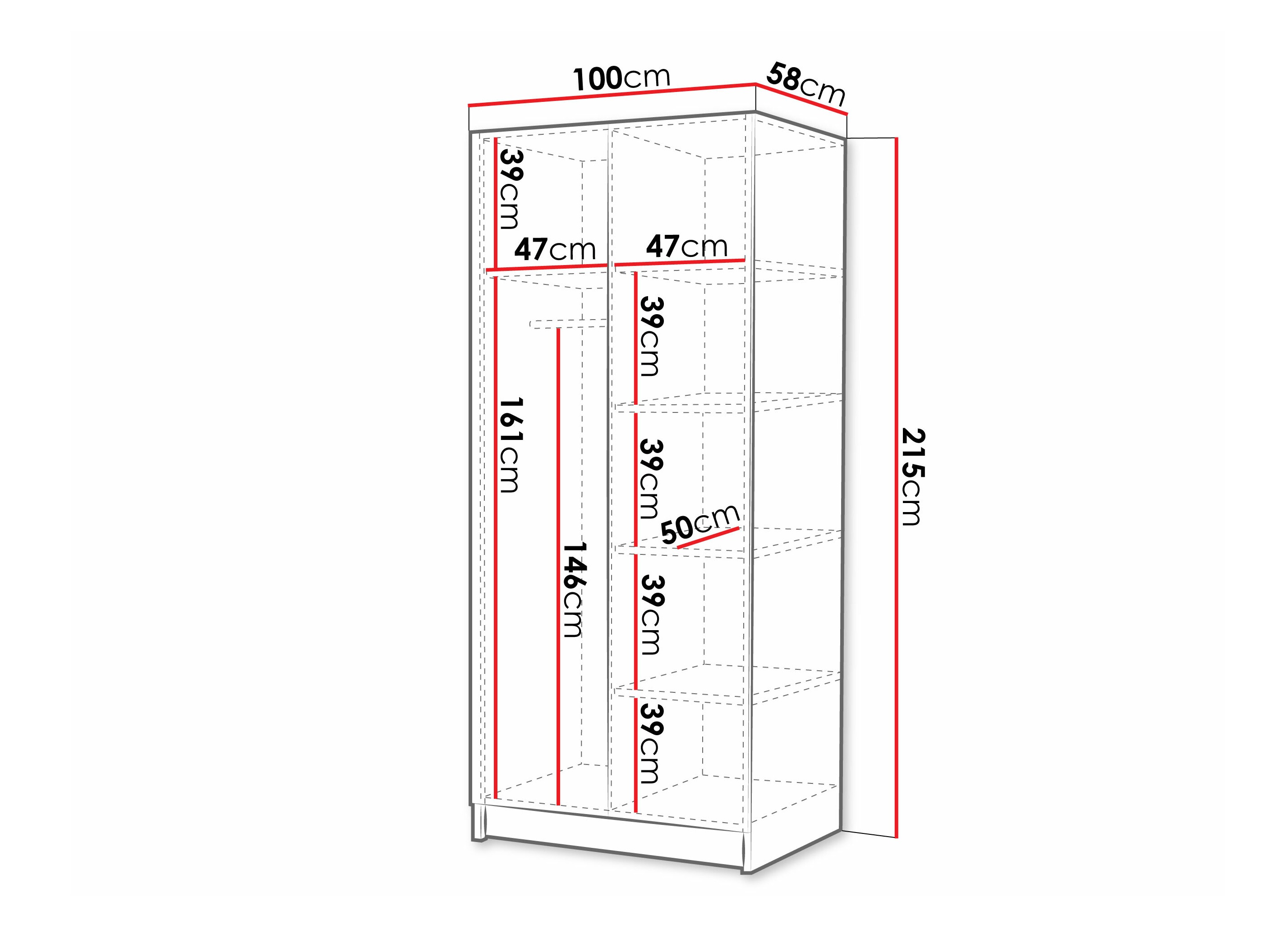 Гардероб Closico 195 (Кашмир + Златно)