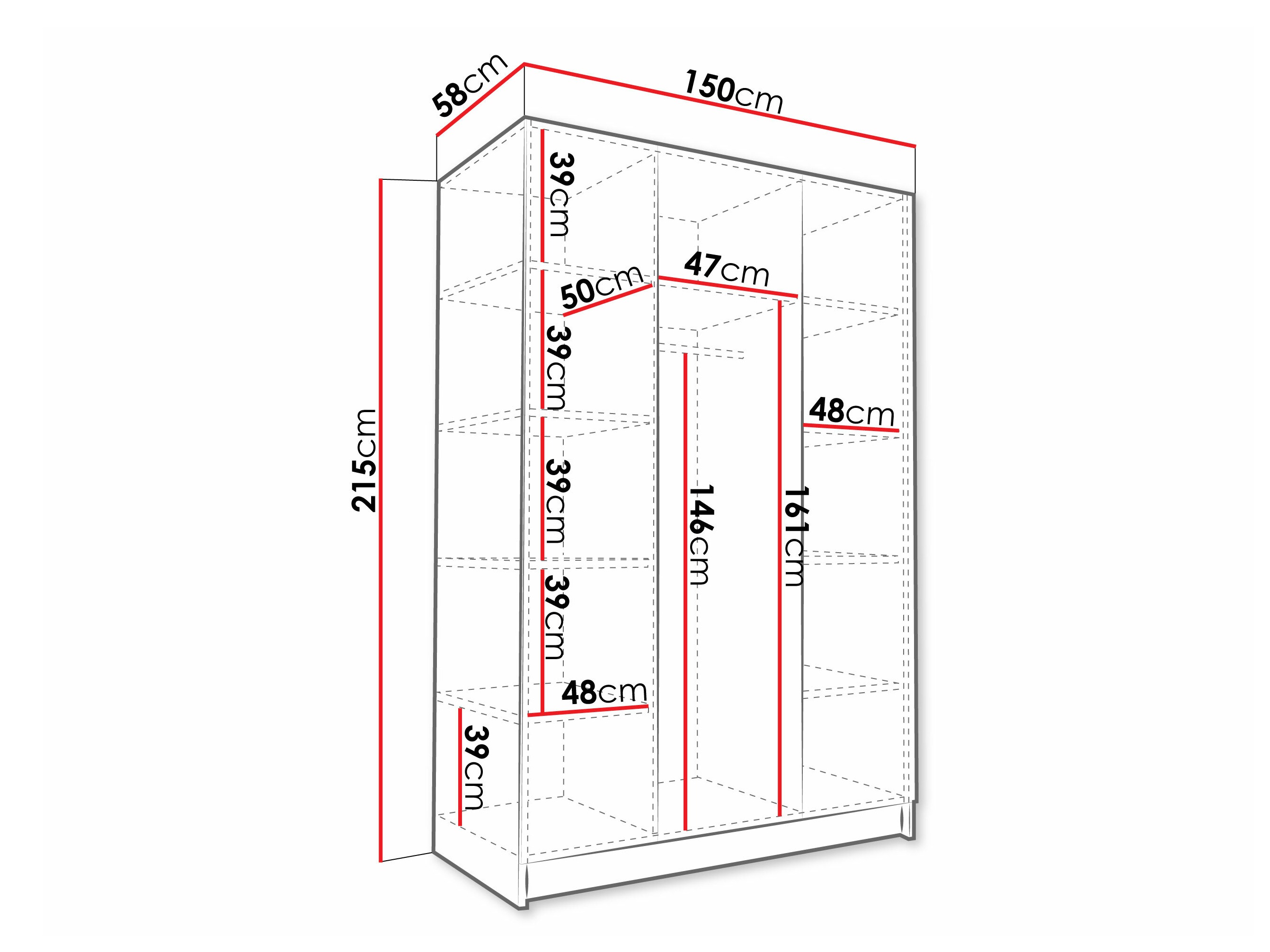 Гардероб Closico 197 (Кашмир + Златно)