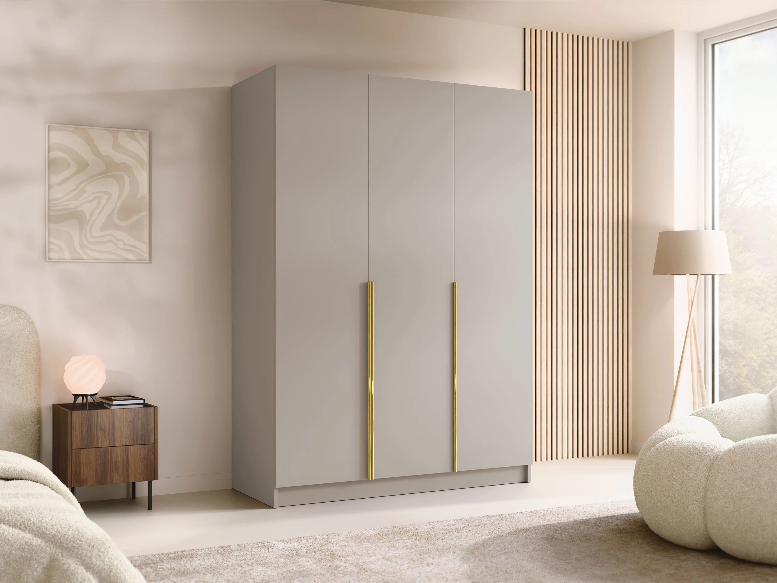 Гардероб Closico Decoron I (Кашмир + Златно)