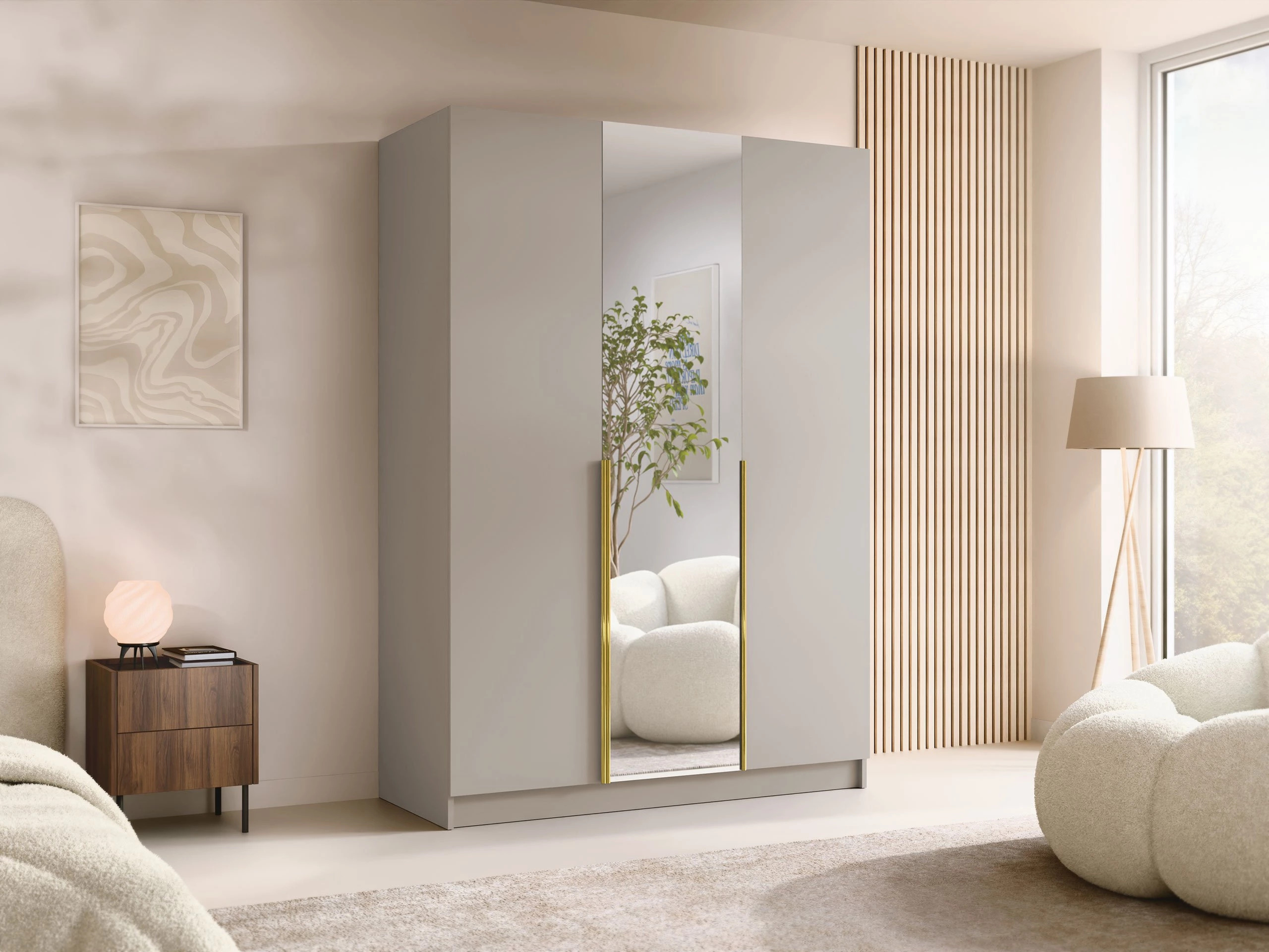 Гардероб Closico Decoron II (Кашмир + Златно)