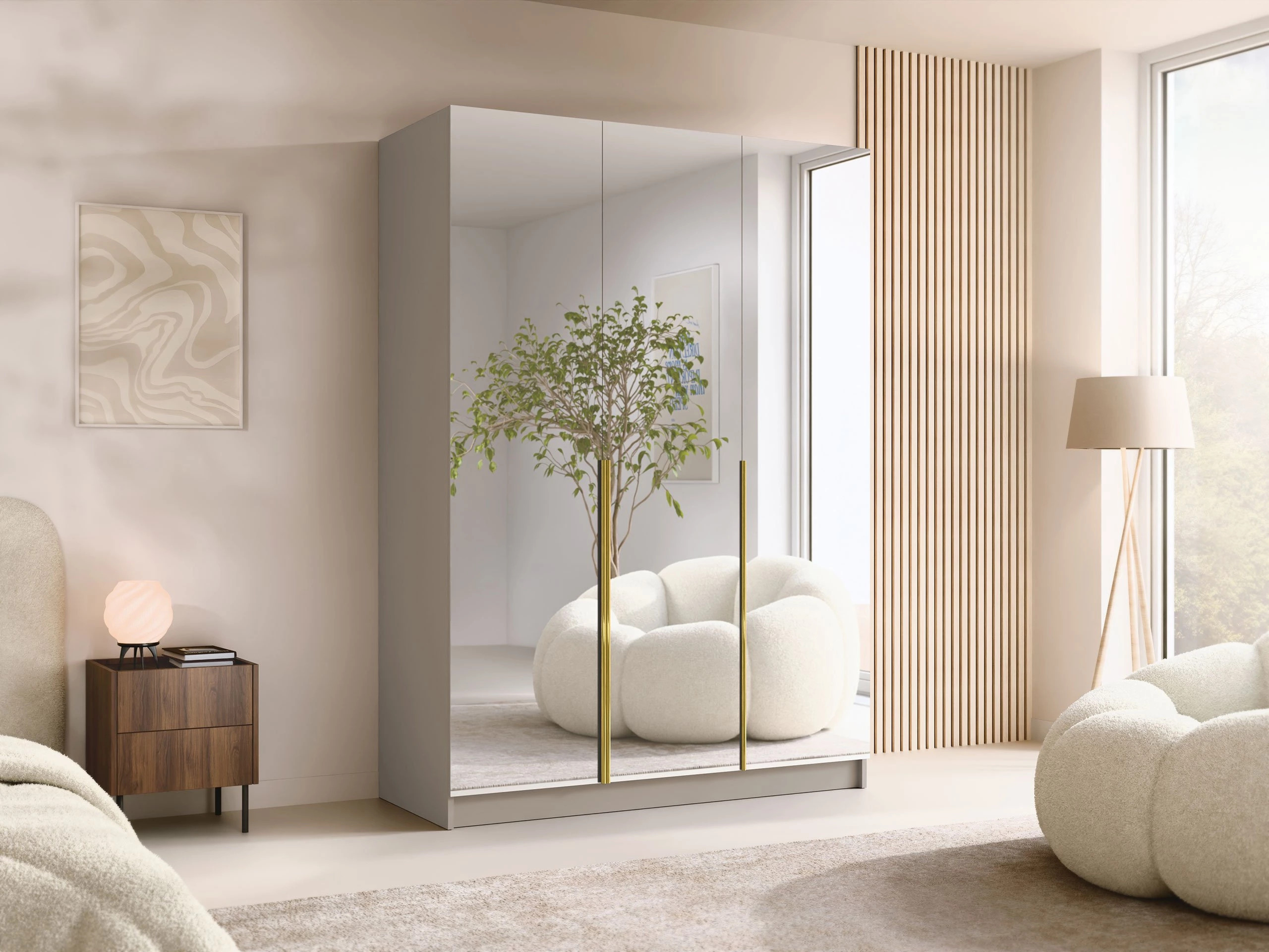 Гардероб Closico Decoron III (Кашмир + Златно)