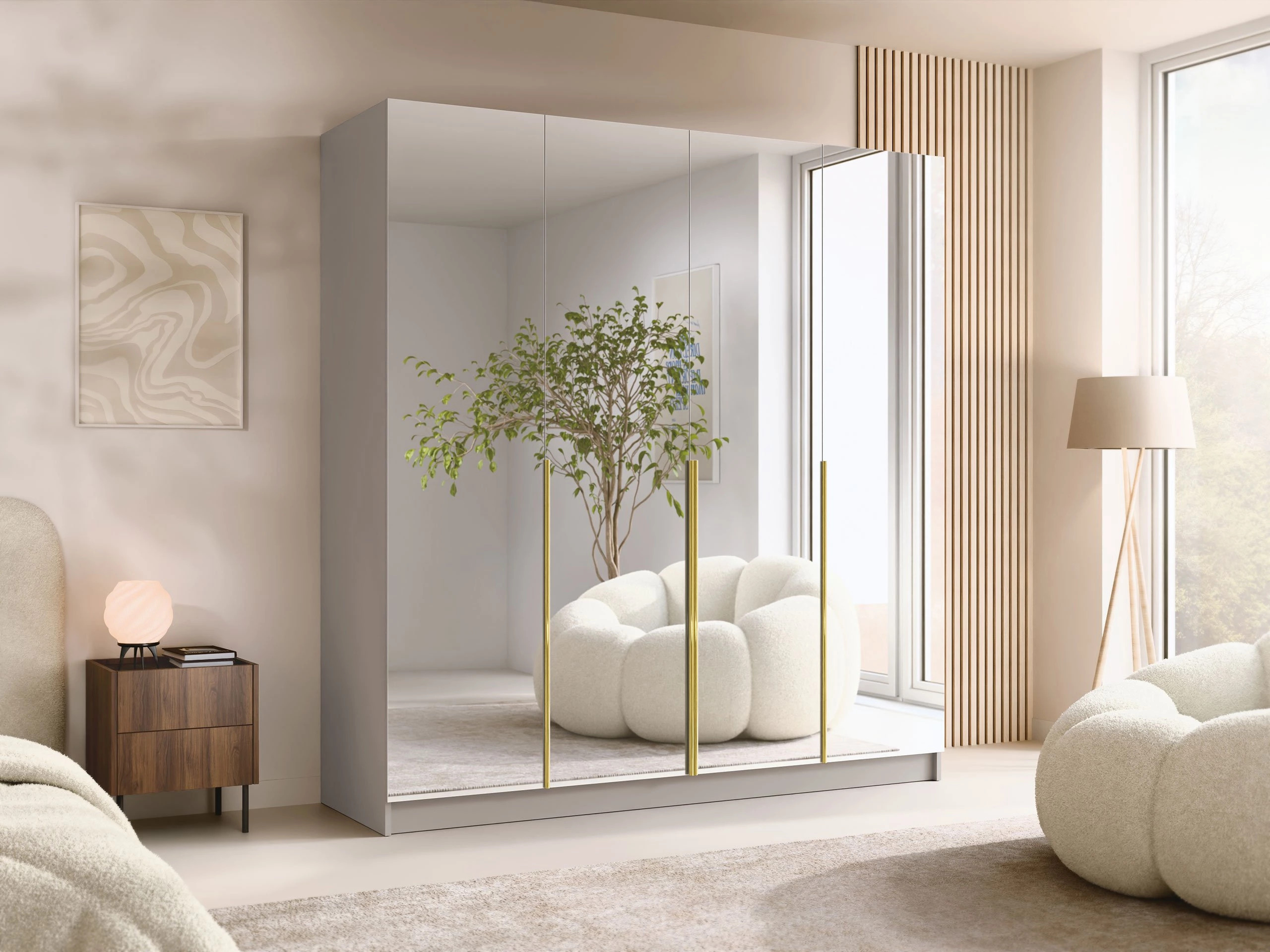 Гардероб Closico Navor III (Кашмир + Златно)