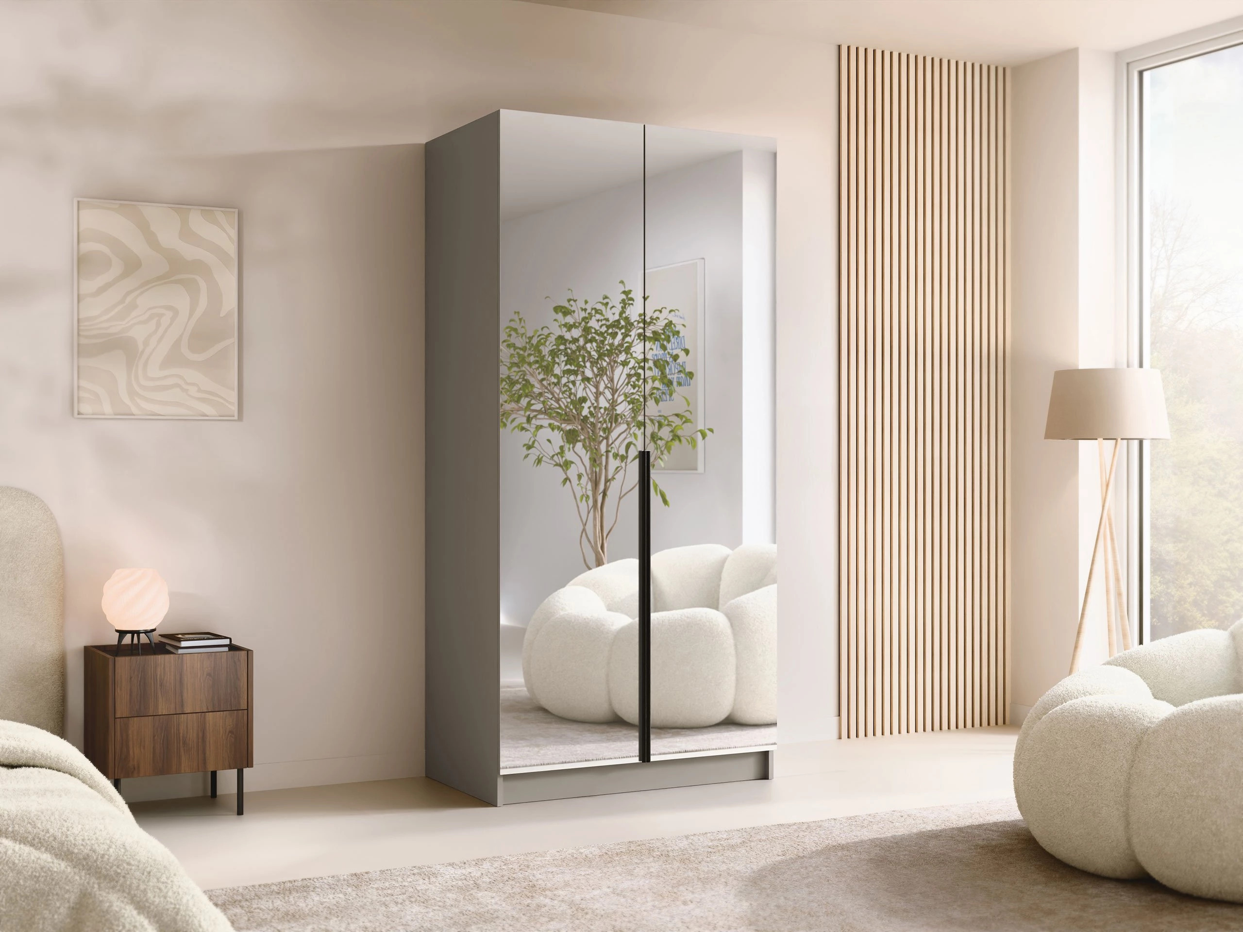 Гардероб Closico Staton III (Кашмир + Черен)