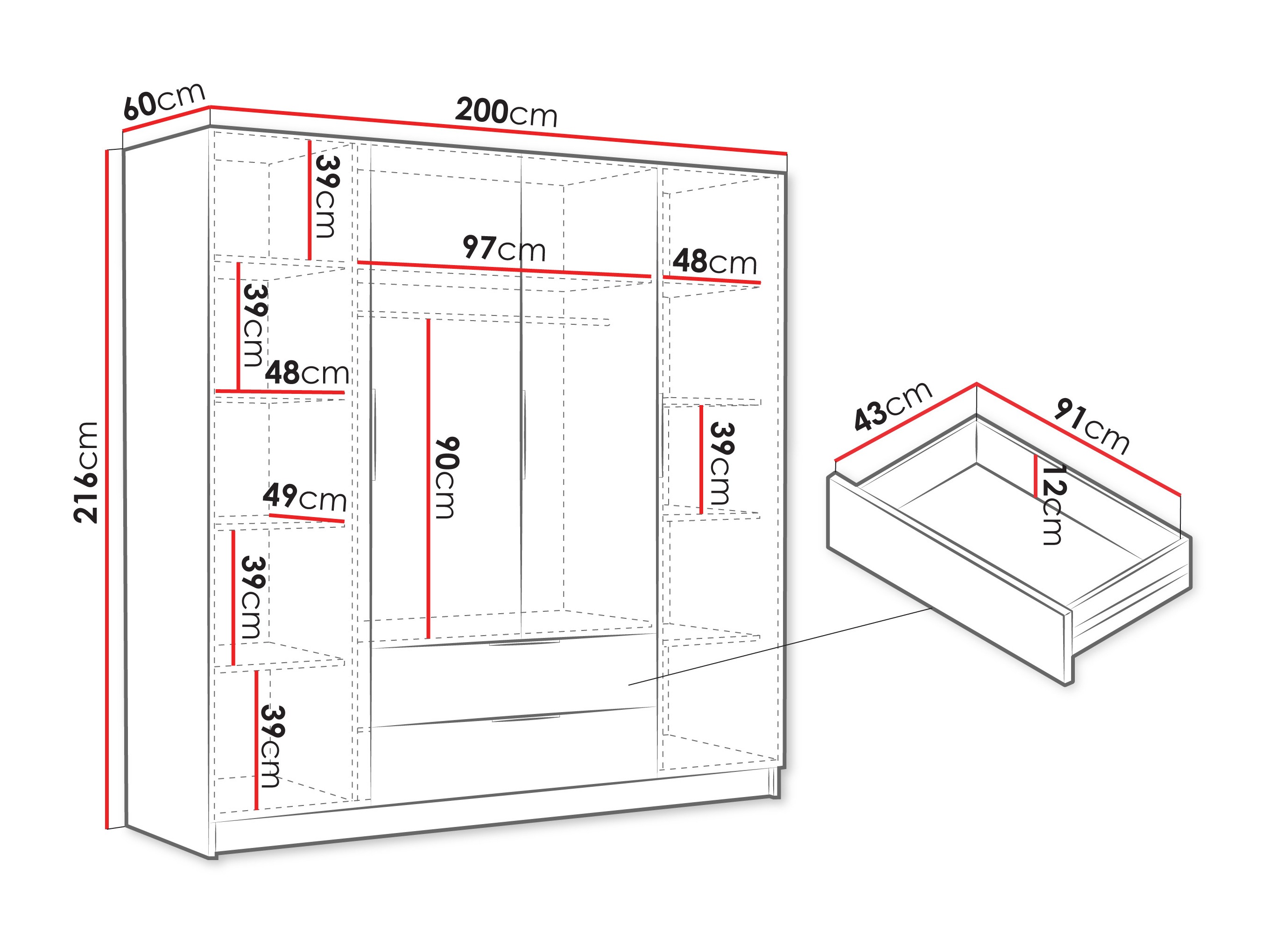 Гардероб Closico 202 (Кашмир)