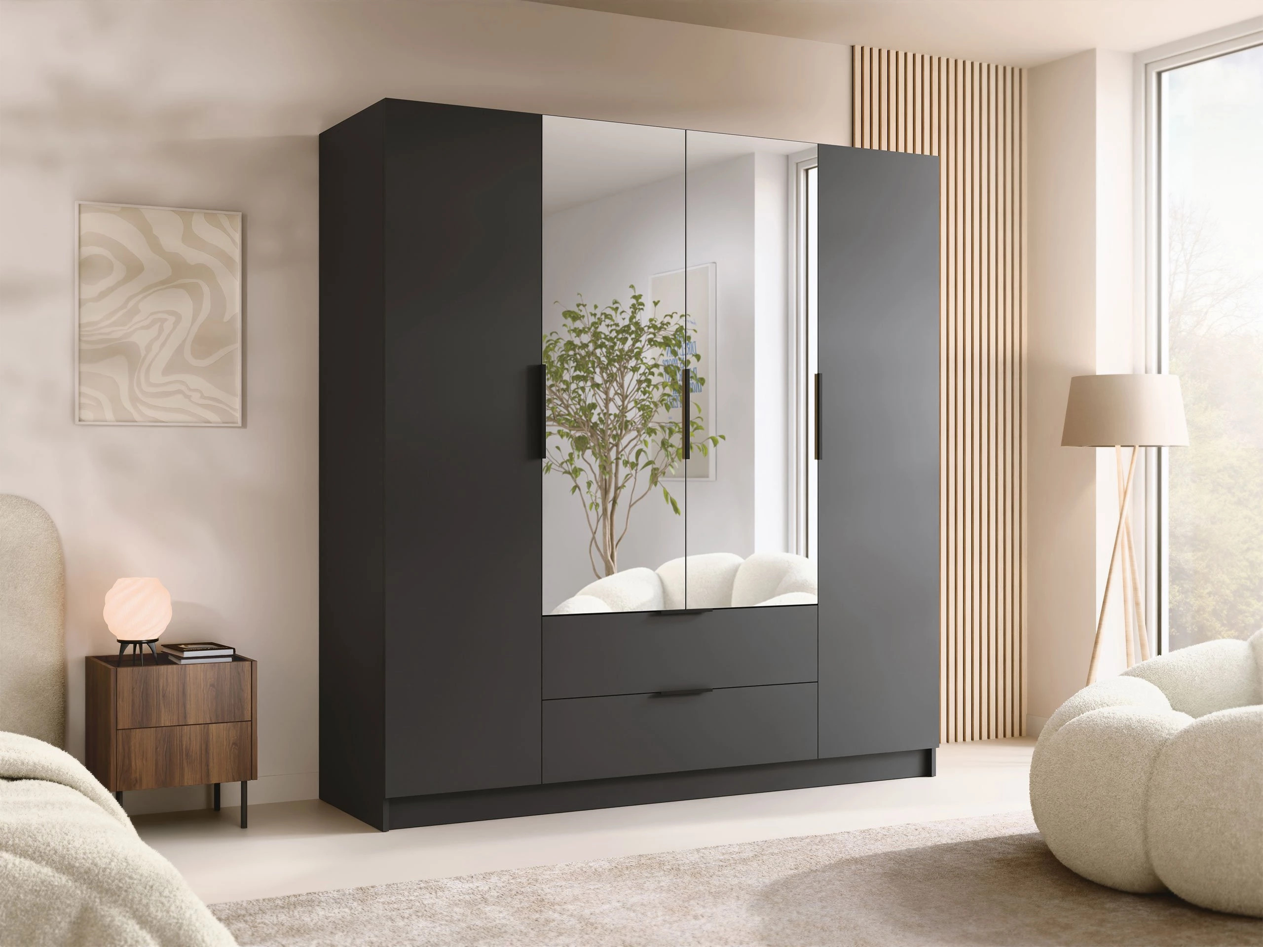 Гардероб Closico Cadron II (Черен)