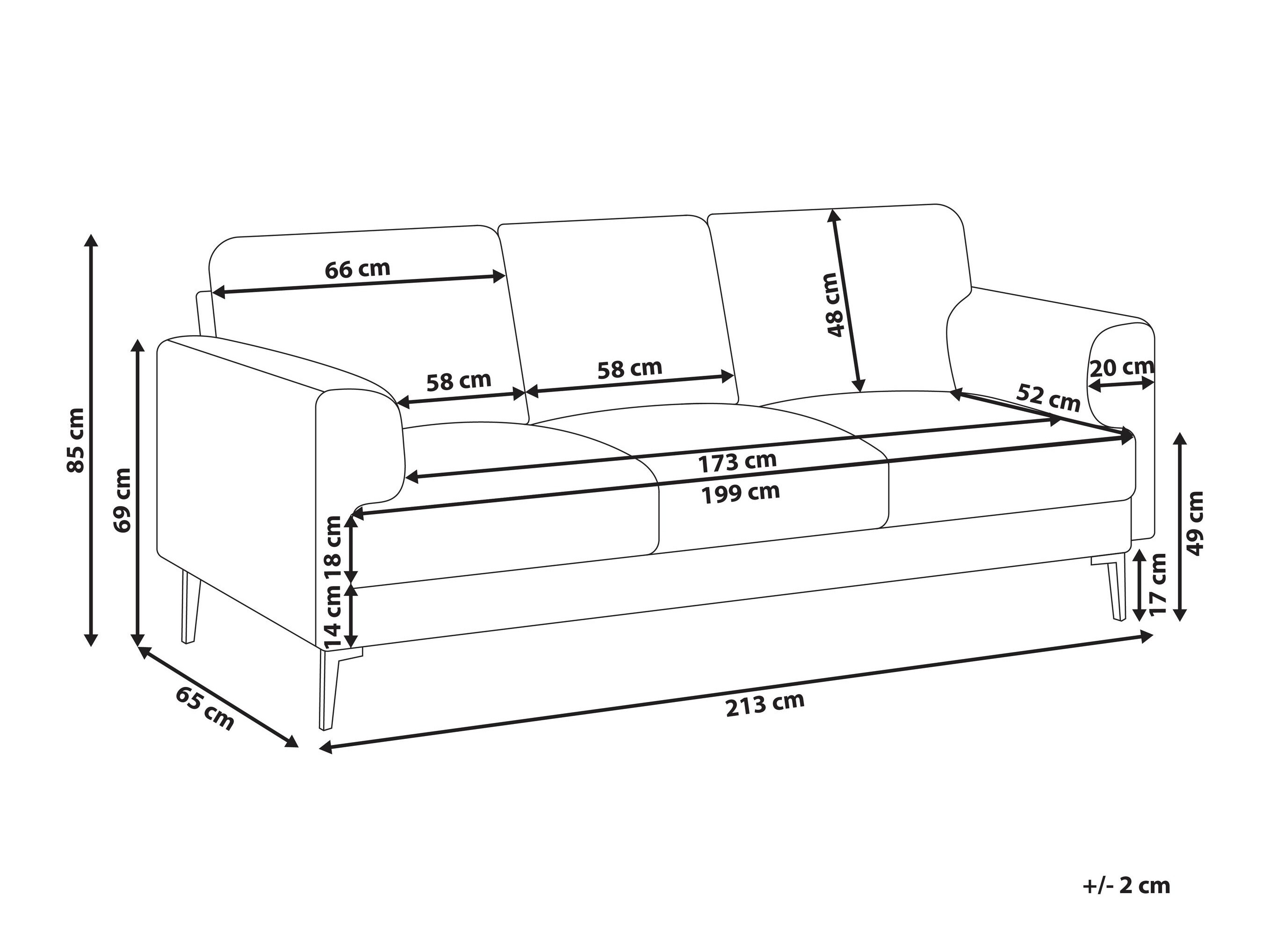 Диван Catcavu 104 (Светло бежово)