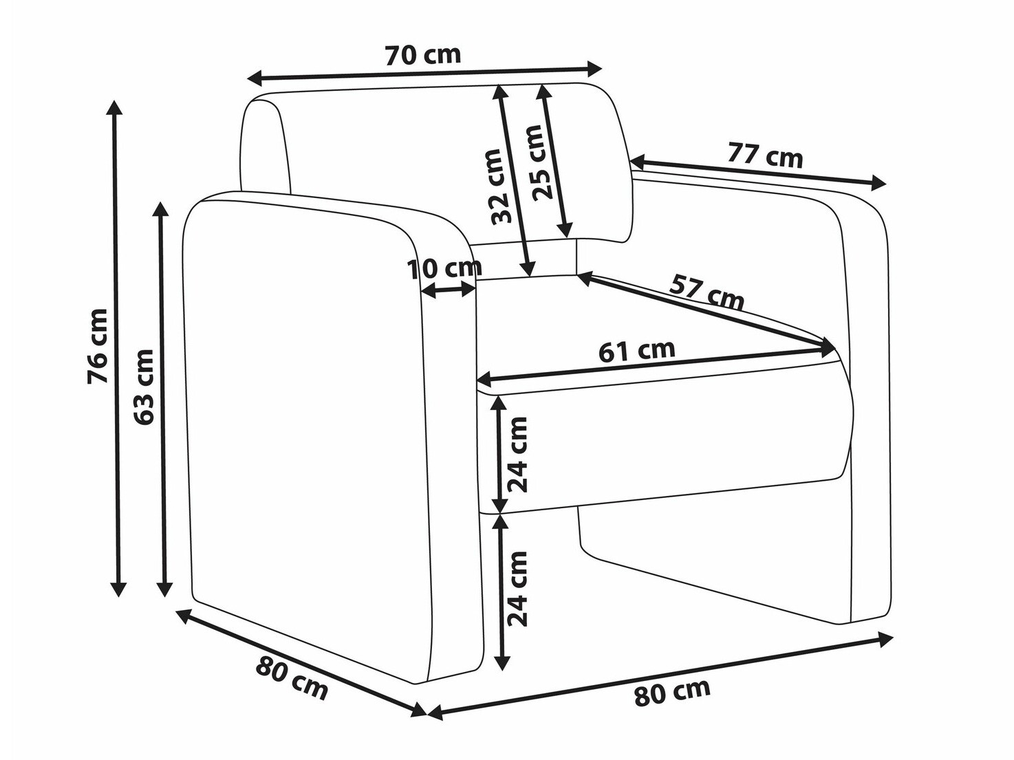 Фотьойл Berwyn 3189 (Бял)
