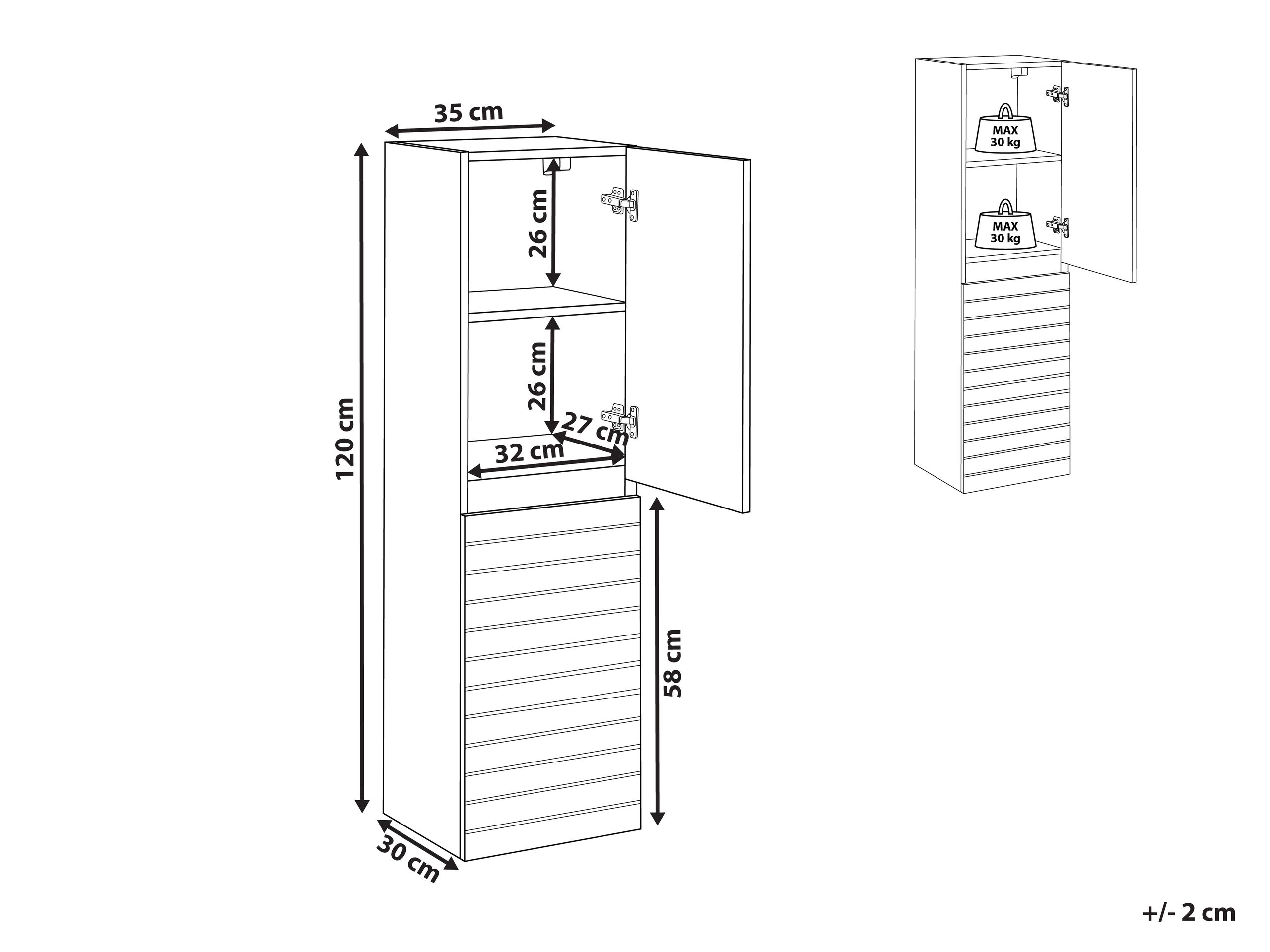 Окачен шкаф за баня Berwyn 3187