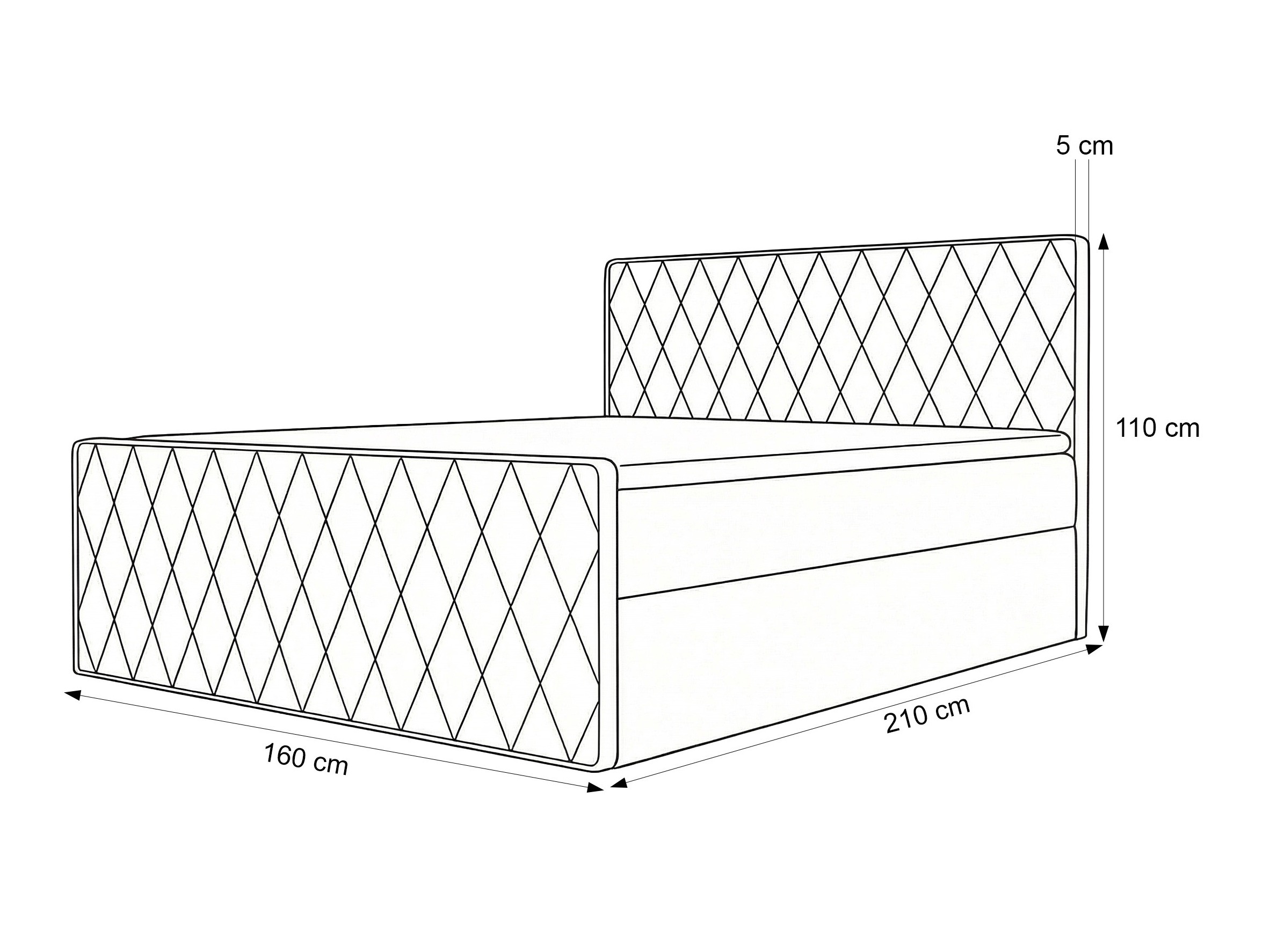 Континентално легло Martinez 129 (Magic Velvet 2256)