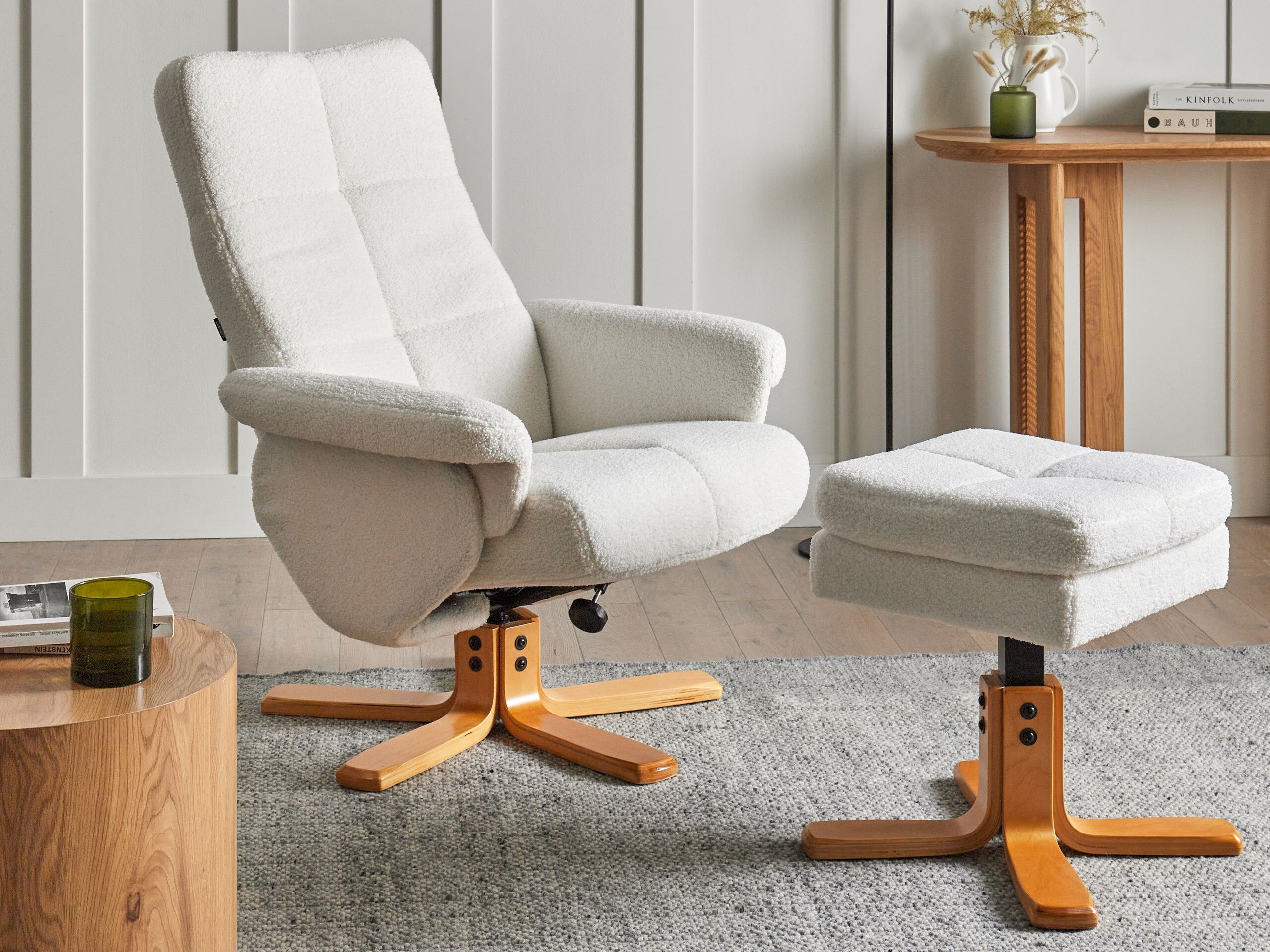 Реклайнер Berwyn 3195 (Бял)