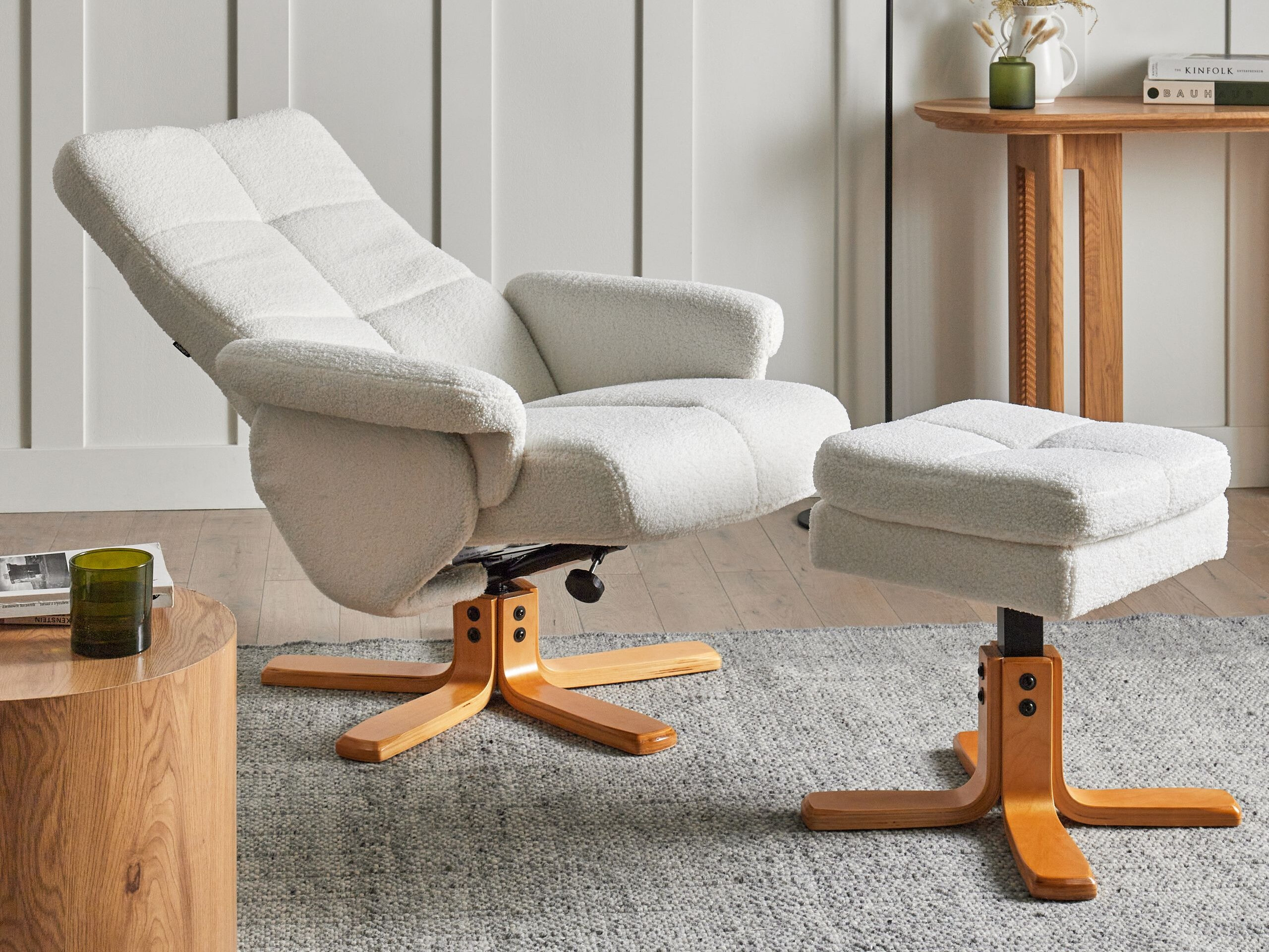 Реклайнер Berwyn 3195 (Бял)