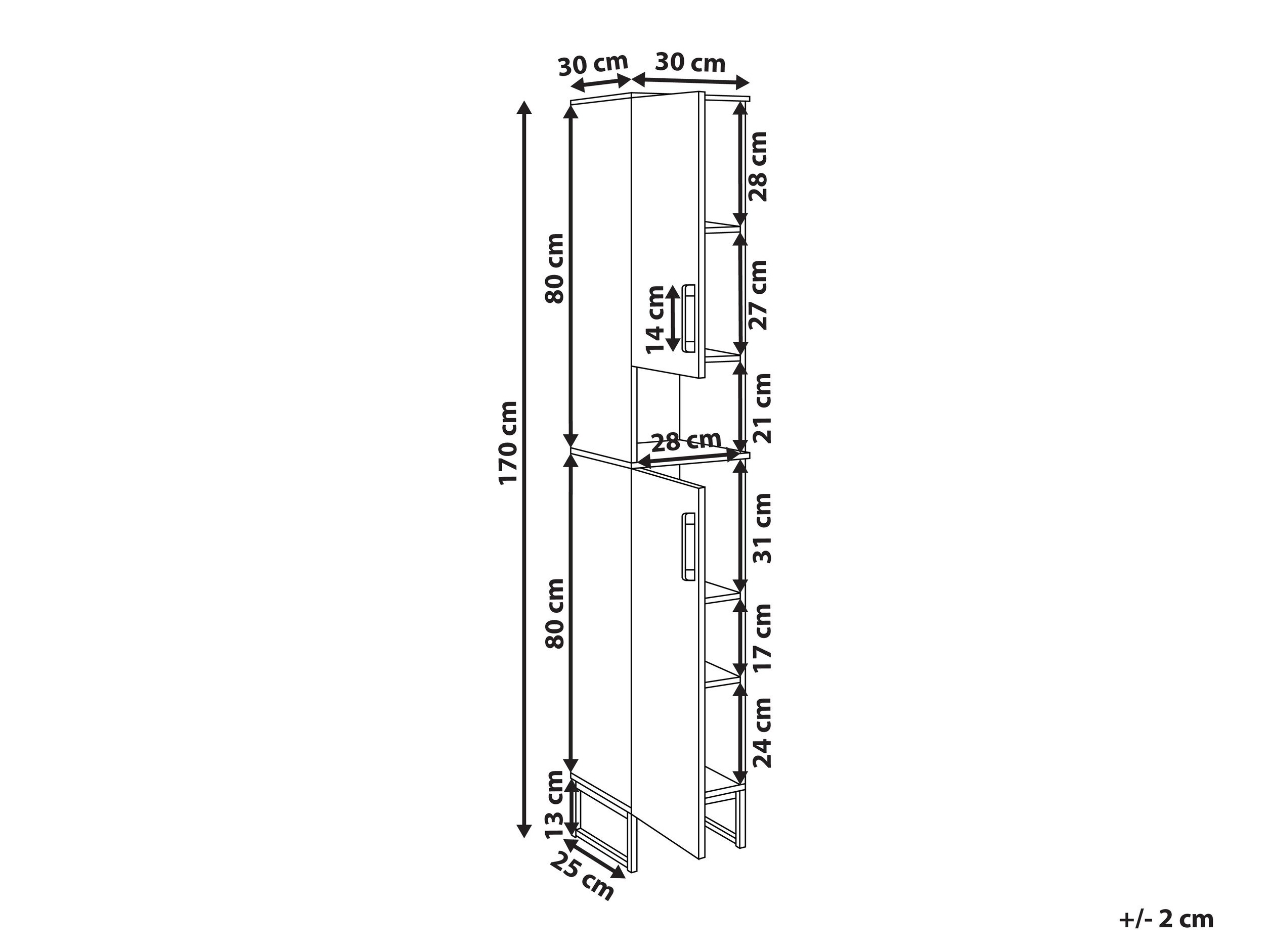 Стоящ шкаф за баня Berwyn 3194