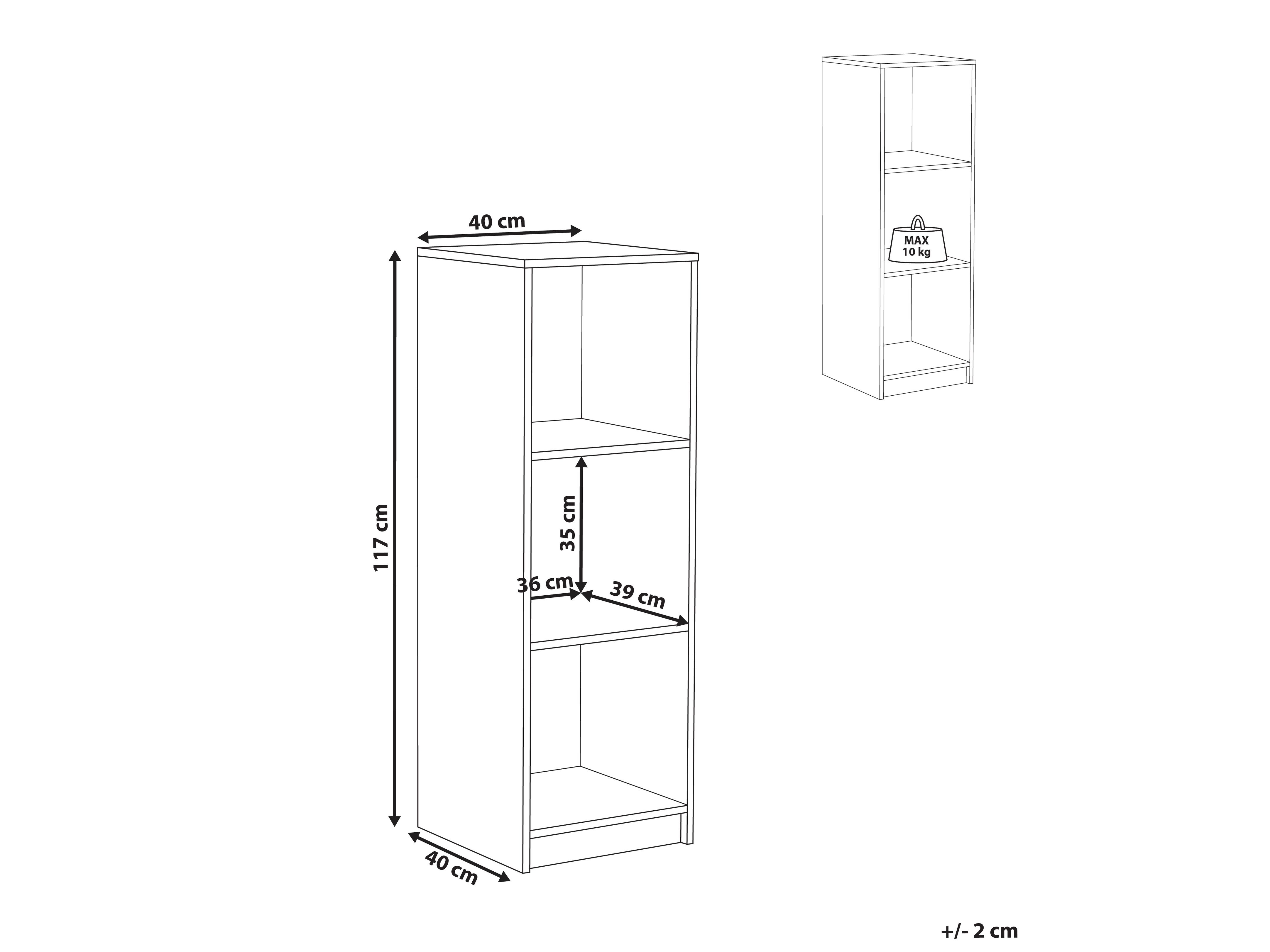 Етажерка Catferu 104 (Черен)