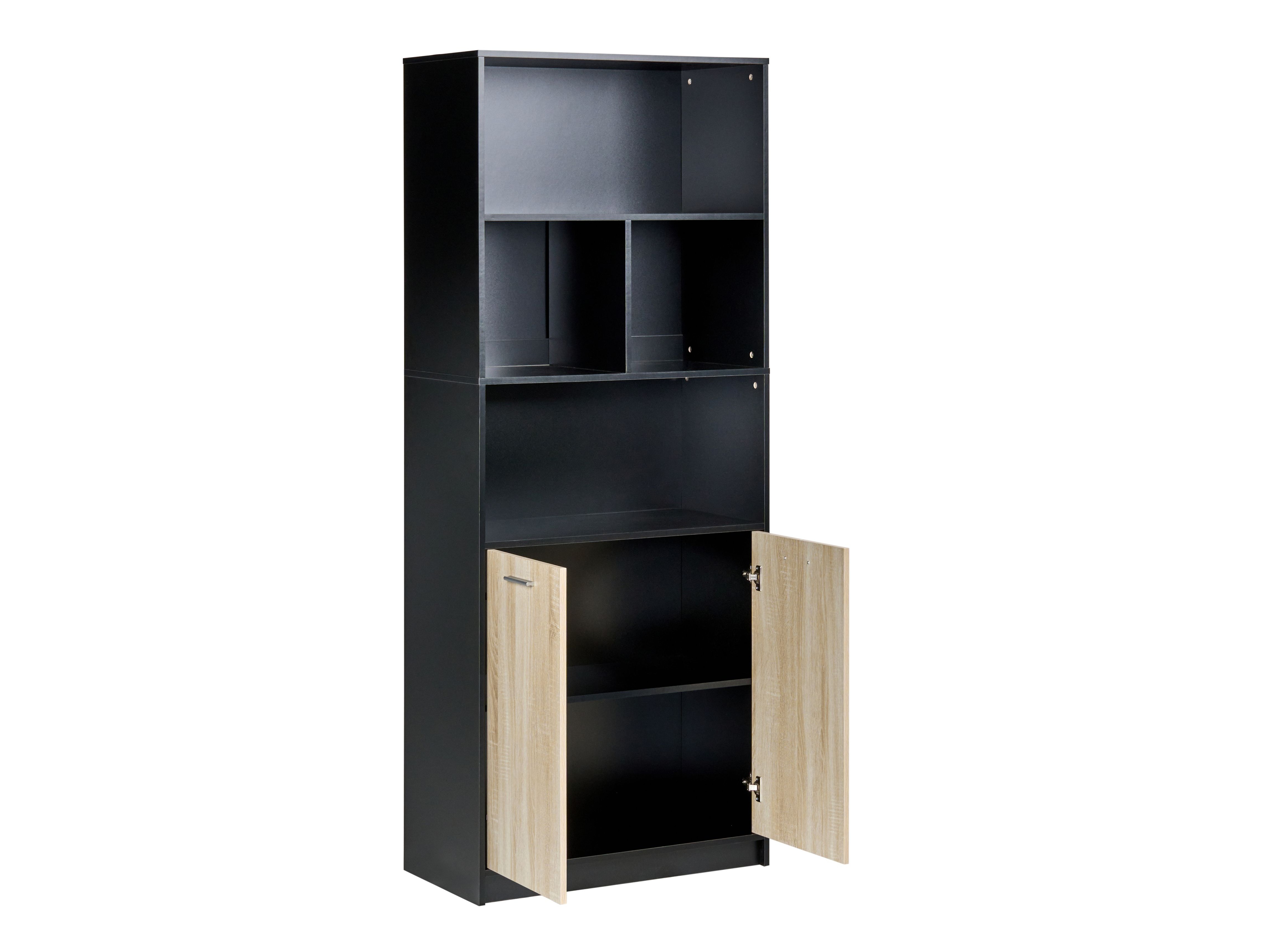 Етажерка Catferu 106 (Черен + Светлокафяво)