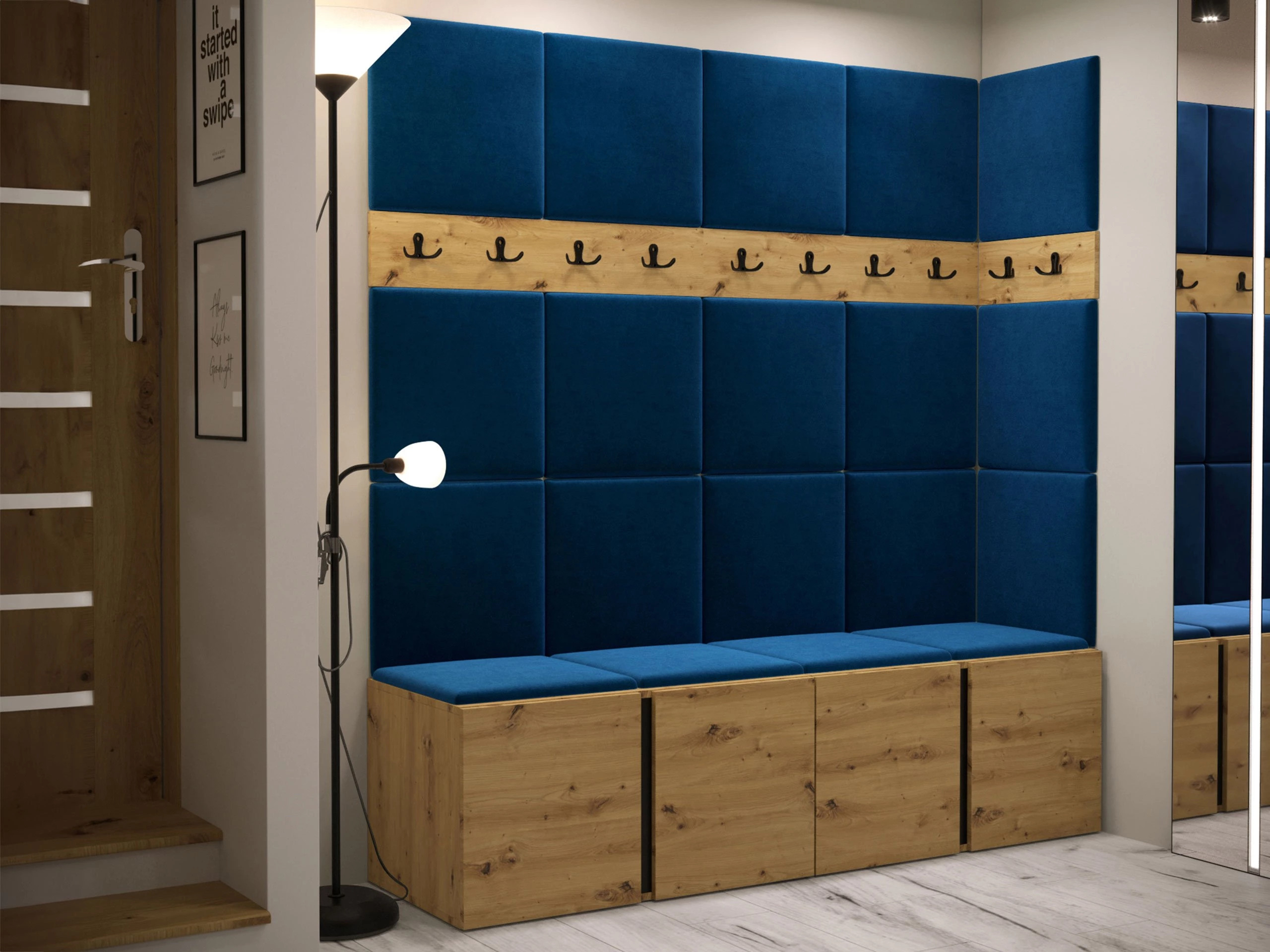 Комплект за антре Pinis II (Artisan дъб)