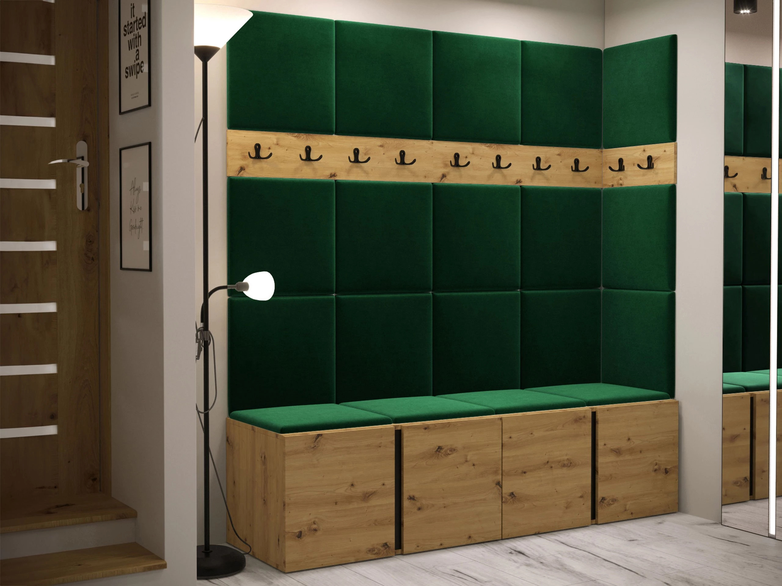 Комплект за антре Pinis II (Artisan дъб)