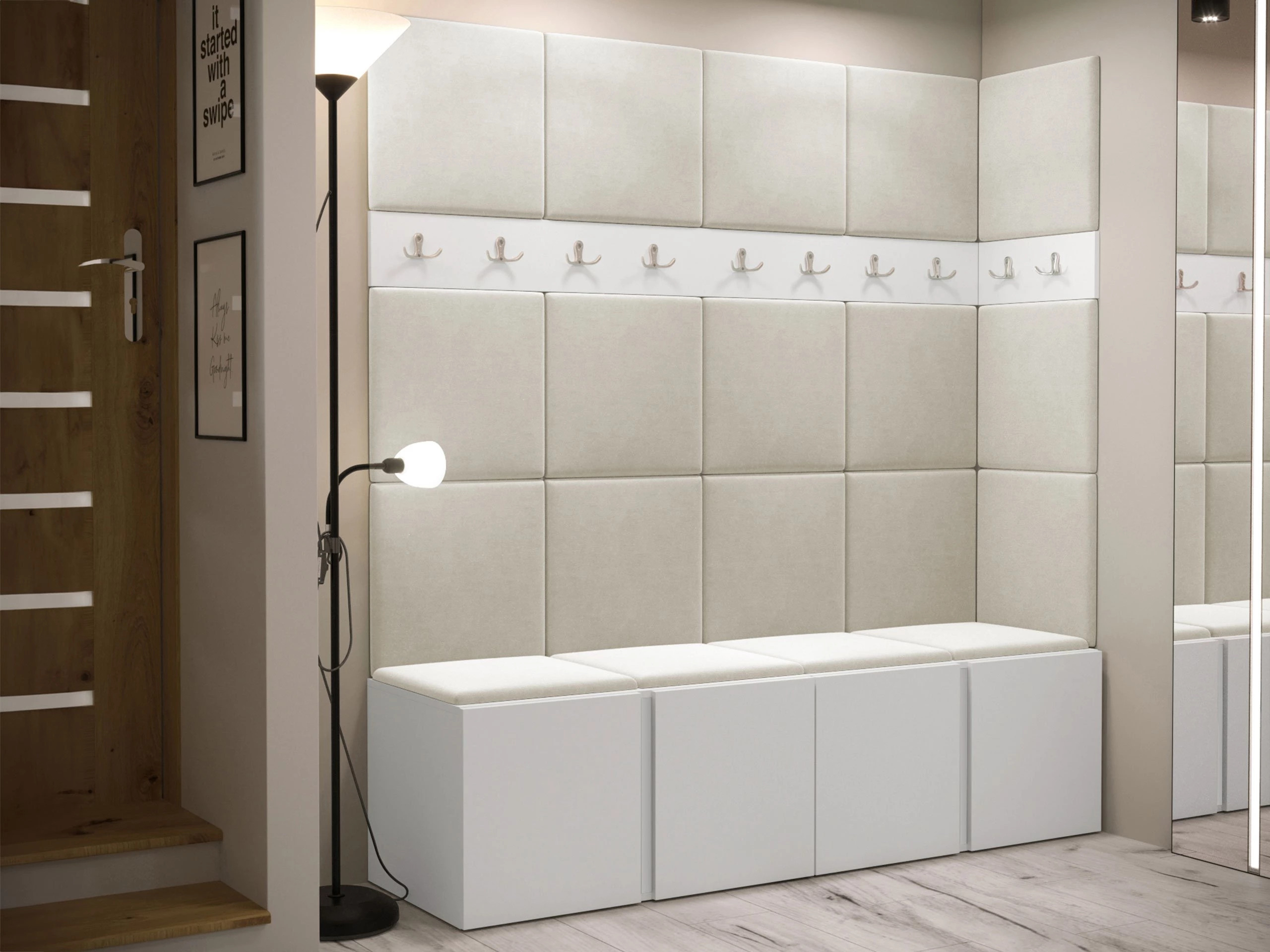 Комплект за антре Pinis II (Бял)