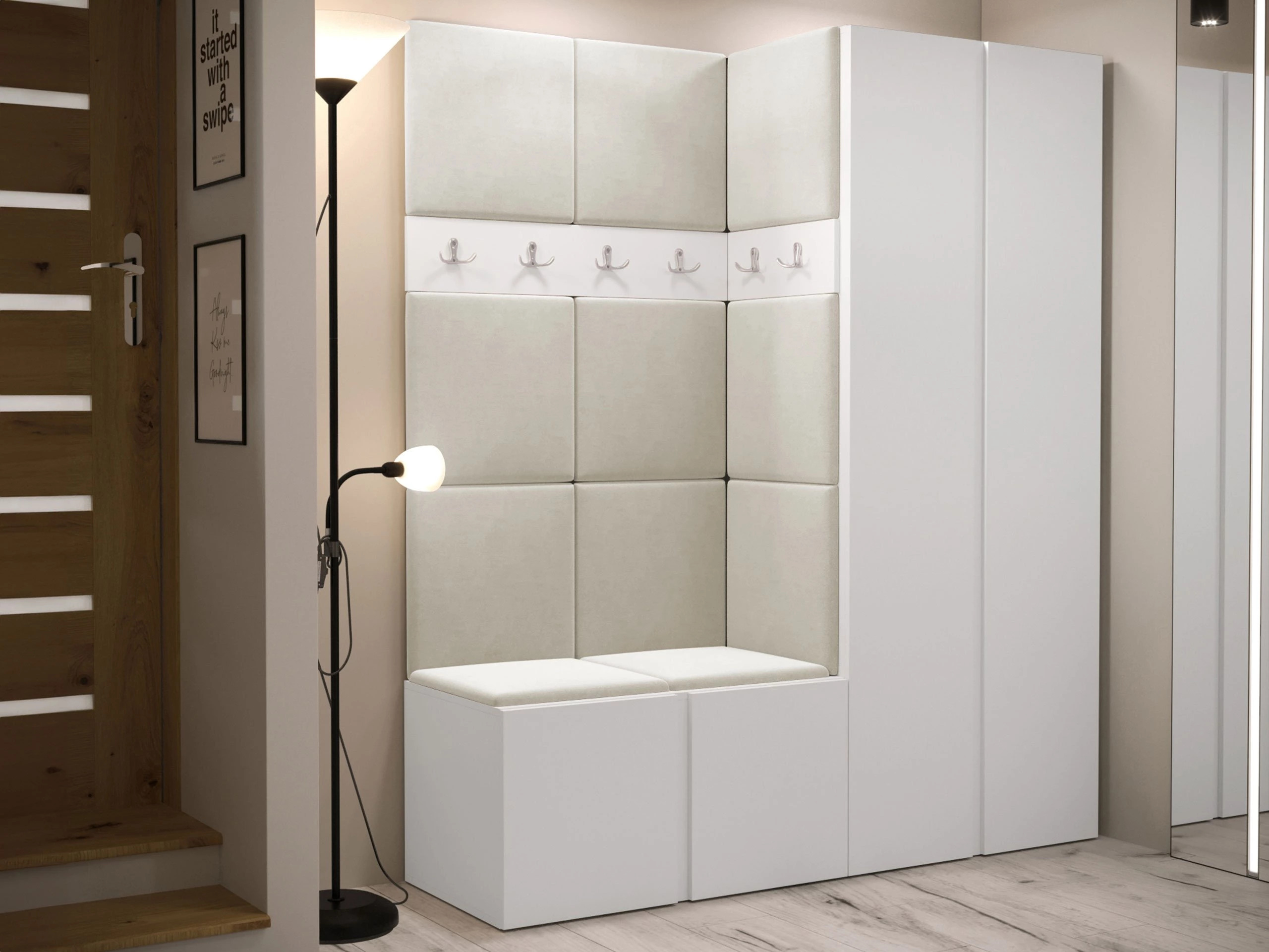 Комплект за антре Pinis III (Бял)