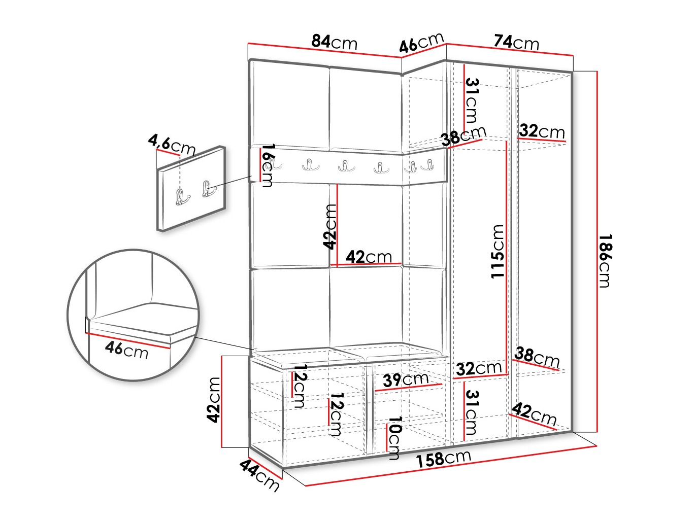Комплект за антре Pinis III (Кашмир)