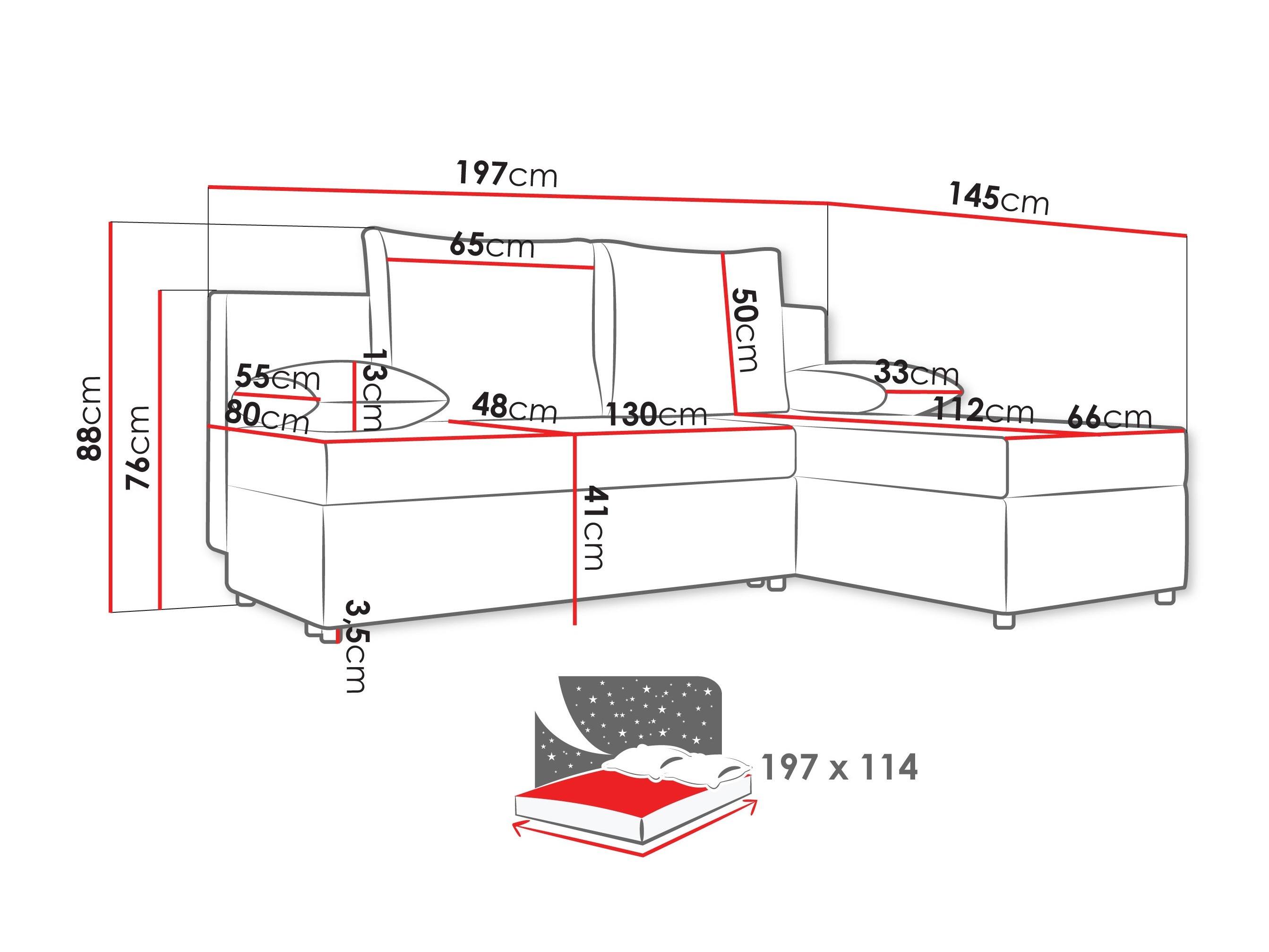 Ъглов диван SB4398