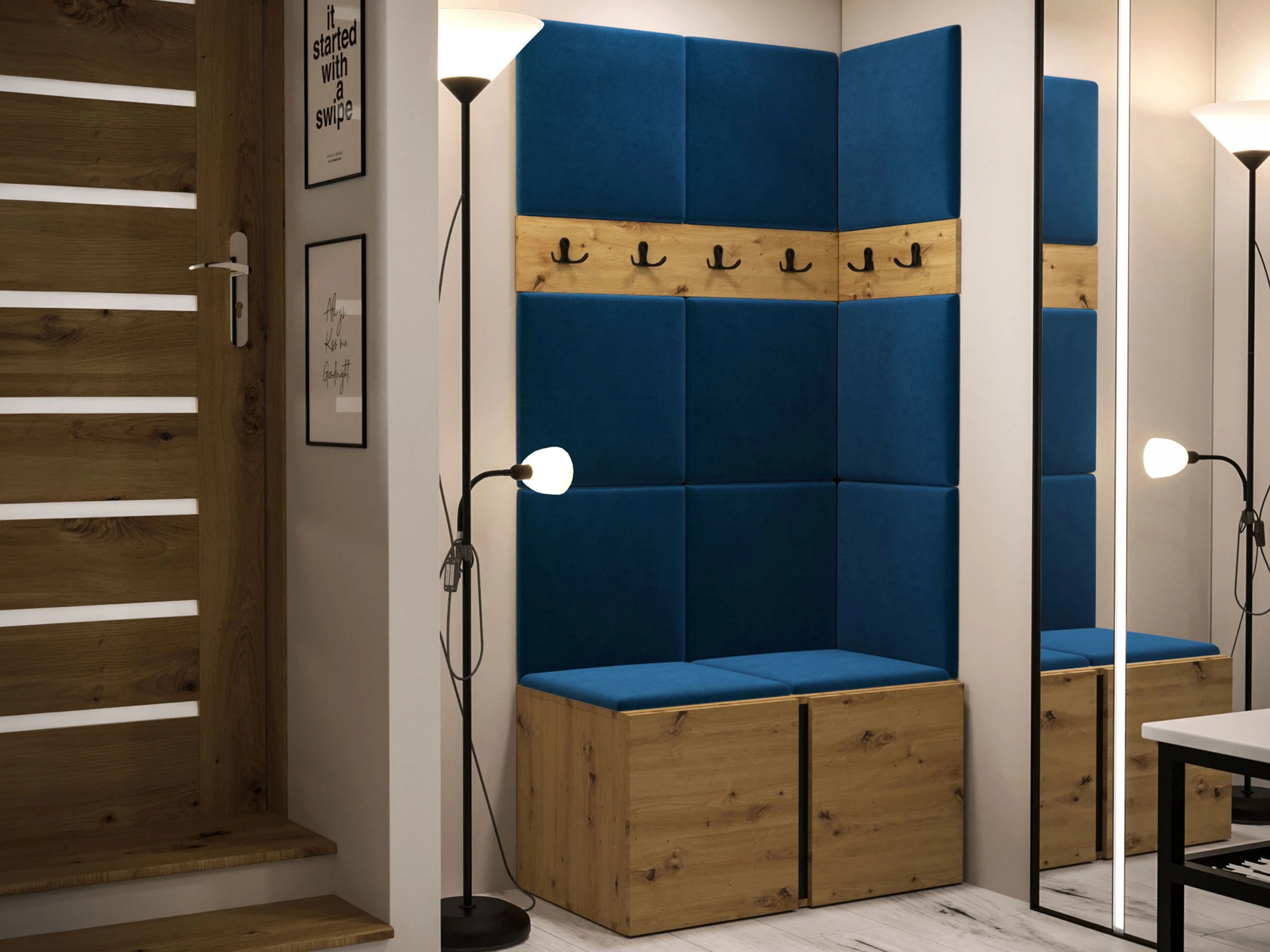 Комплект за антре Pinis I (Artisan дъб)