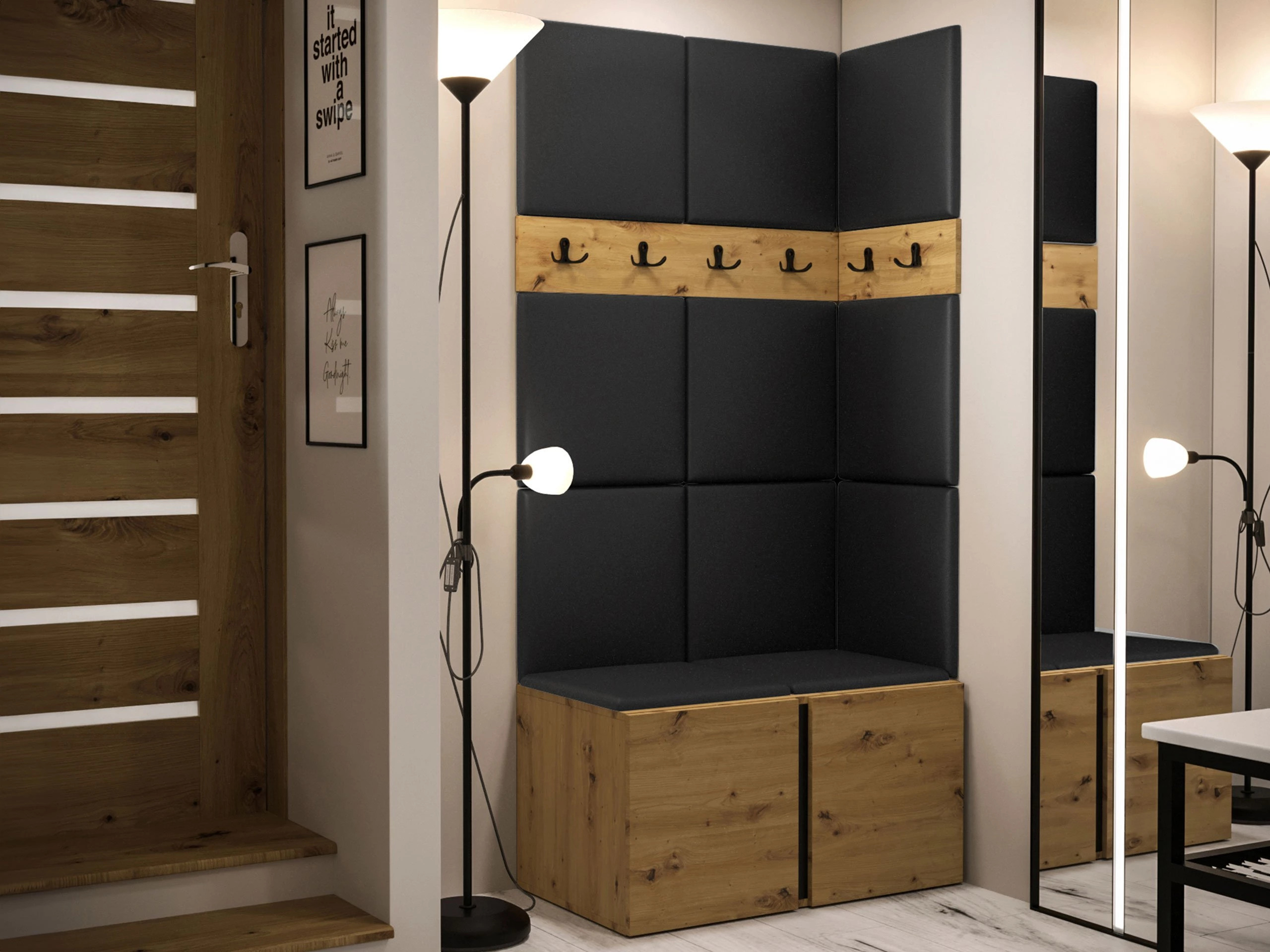 Комплект за антре Pinis I (Artisan дъб)